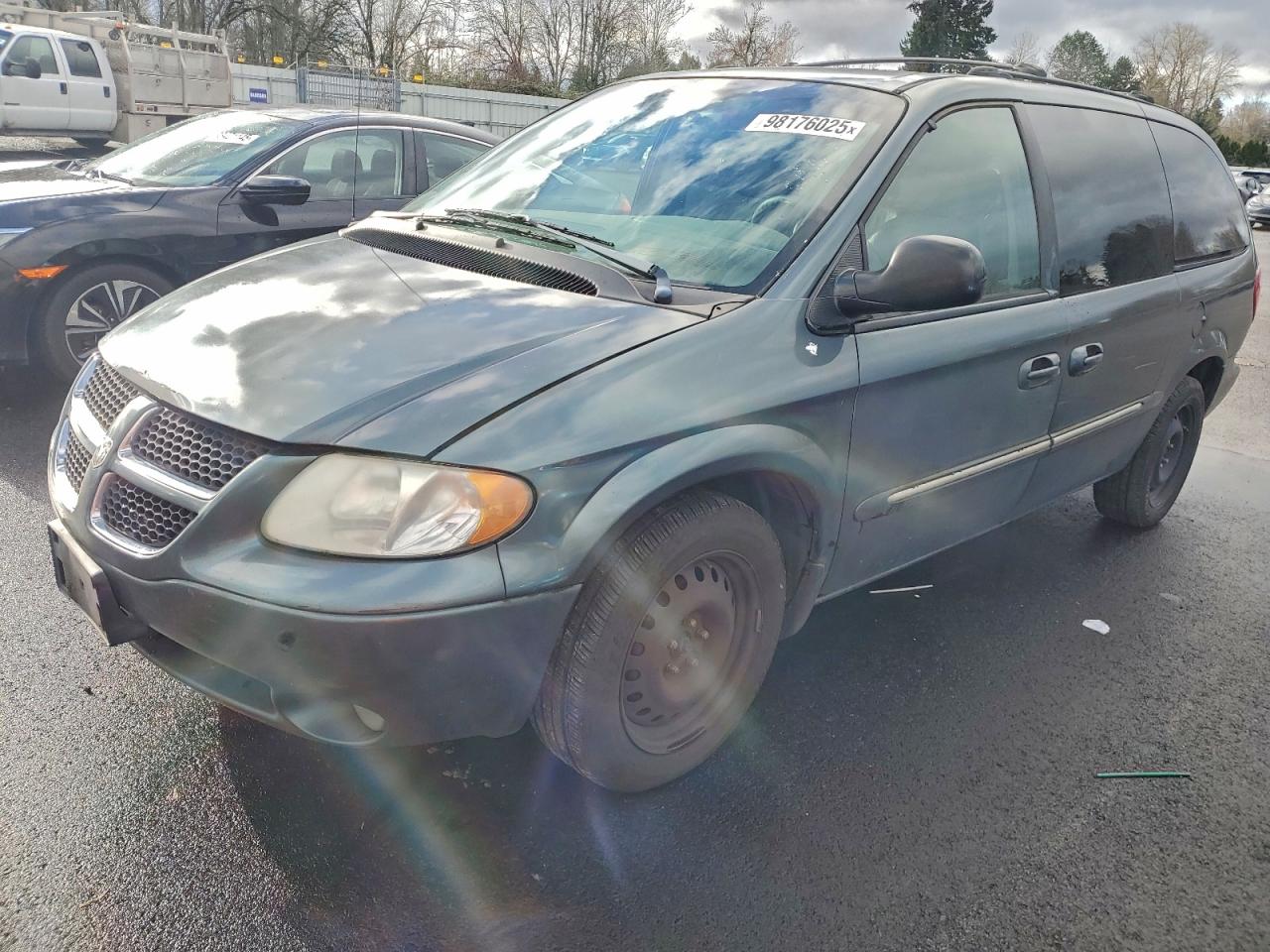 2002 Dodge Grand Caravan Es Gray vin: 2B8GP54L82R794178
