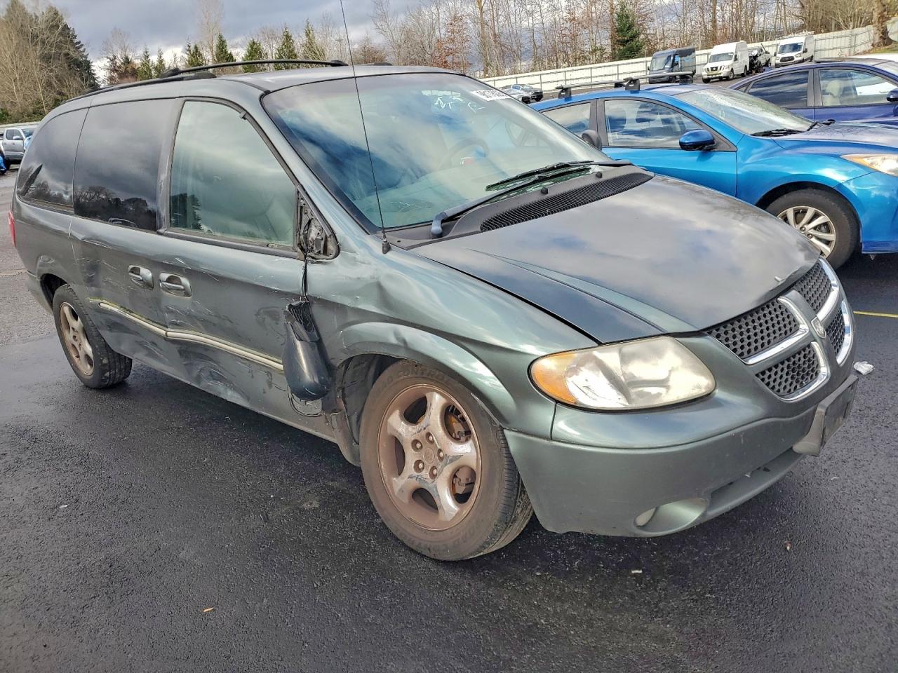 2002 Dodge Grand Caravan Es Gray vin: 2B8GP54L82R794178