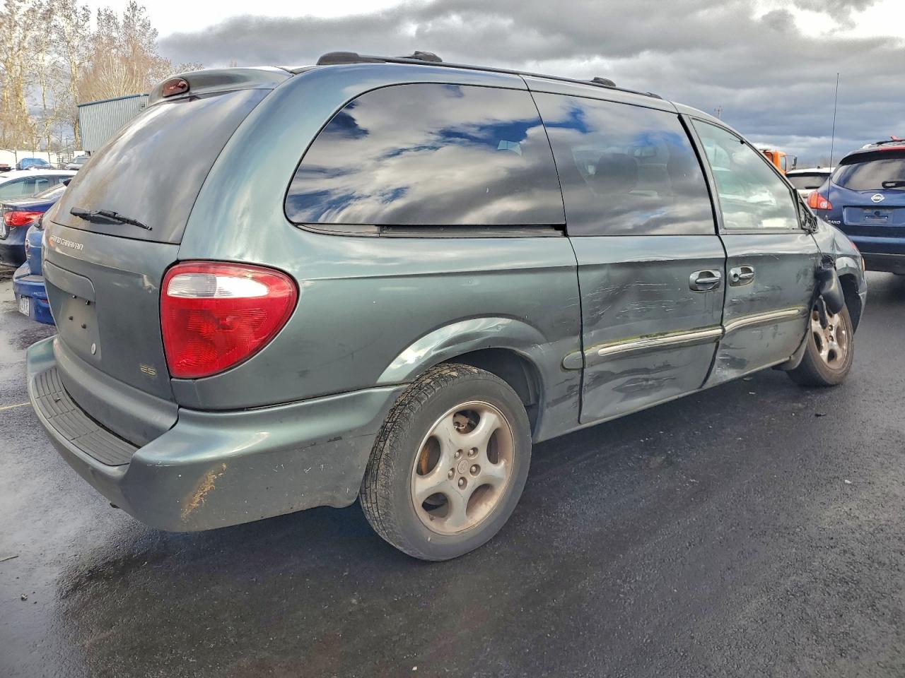 2002 Dodge Grand Caravan Es Gray vin: 2B8GP54L82R794178