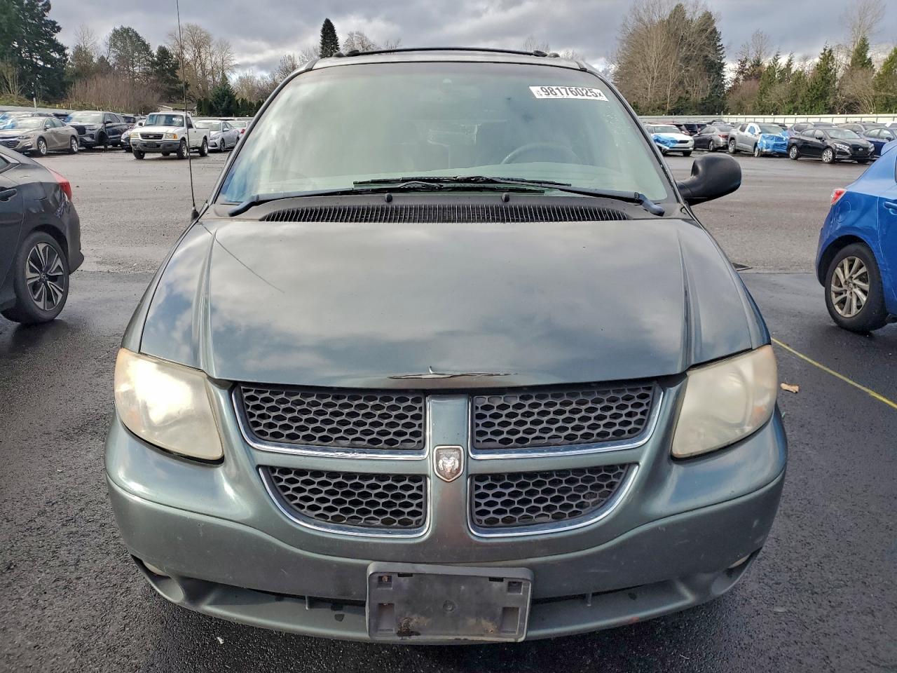 2002 Dodge Grand Caravan Es Gray vin: 2B8GP54L82R794178