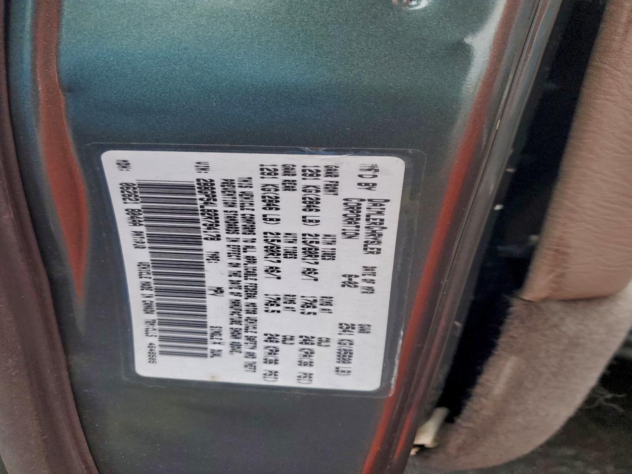 2002 Dodge Grand Caravan Es Gray vin: 2B8GP54L82R794178