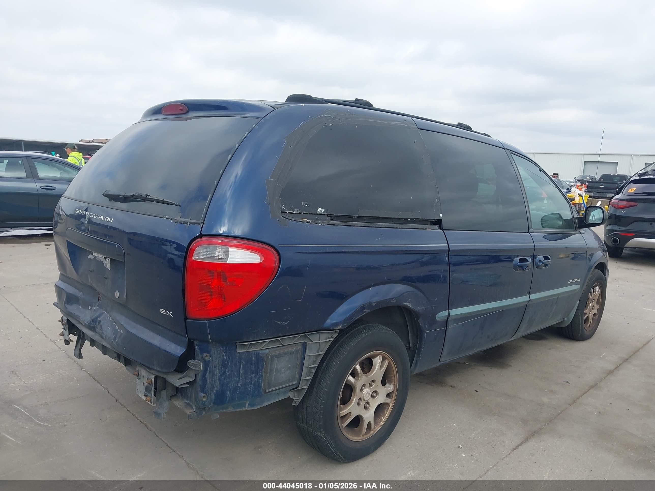 2001 Dodge Grand Caravan Ex Dark Blue vin: 2B8GP74L51R307142