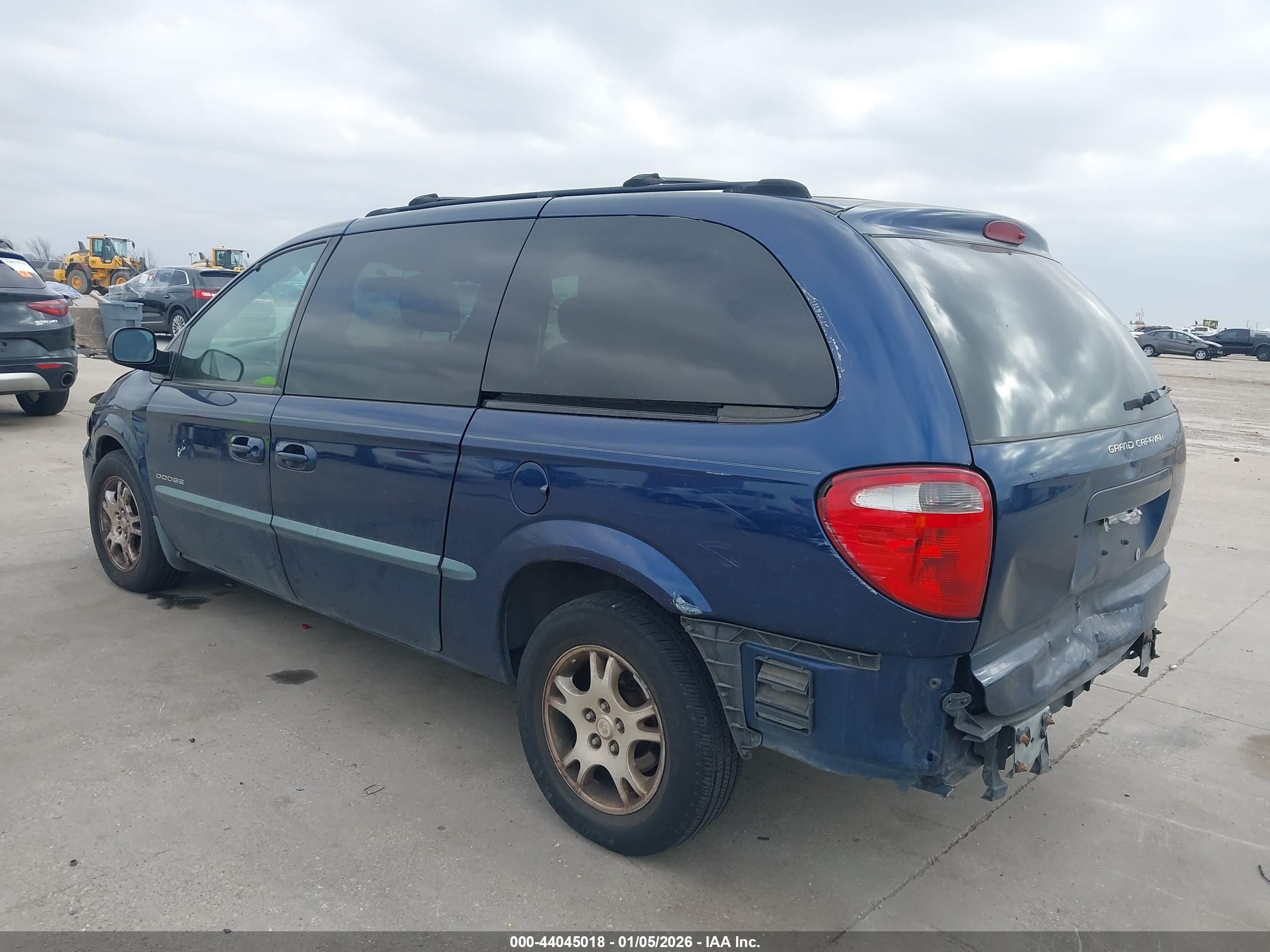 2001 Dodge Grand Caravan Ex Dark Blue vin: 2B8GP74L51R307142