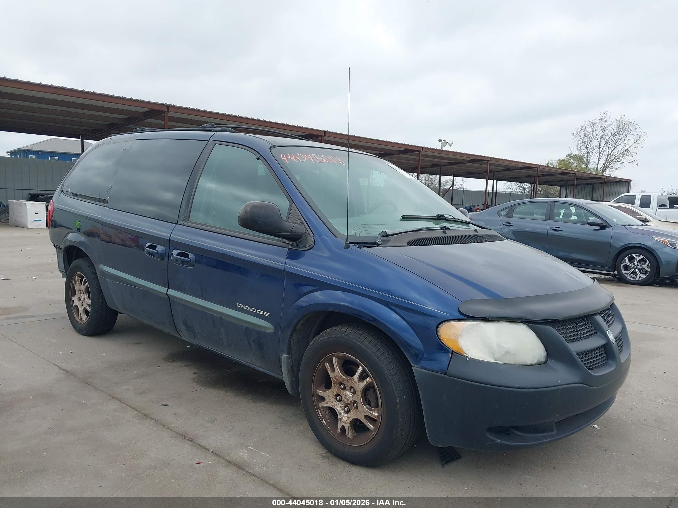 2001 Dodge Grand Caravan Ex Dark Blue vin: 2B8GP74L51R307142