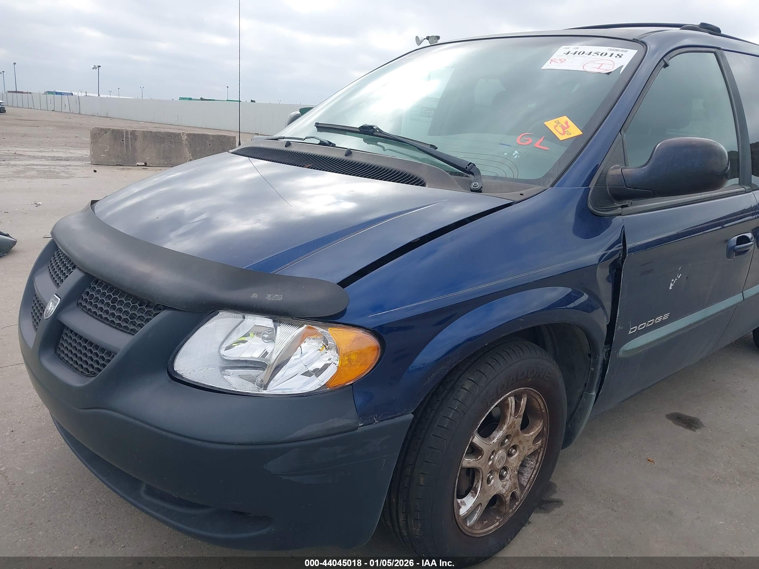 2001 Dodge Grand Caravan Ex Dark Blue vin: 2B8GP74L51R307142