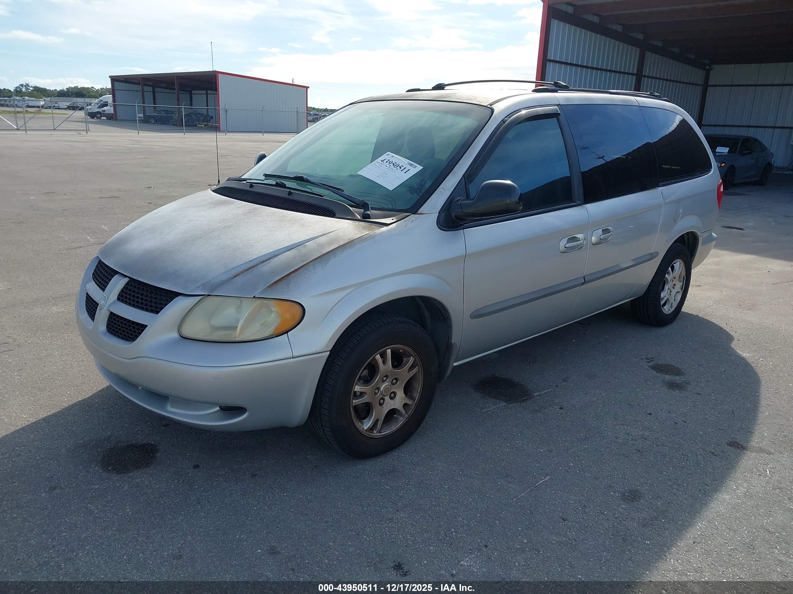 2002 Dodge Grand Caravan Ex Серебряный vin: 2B8GP74L62R501423