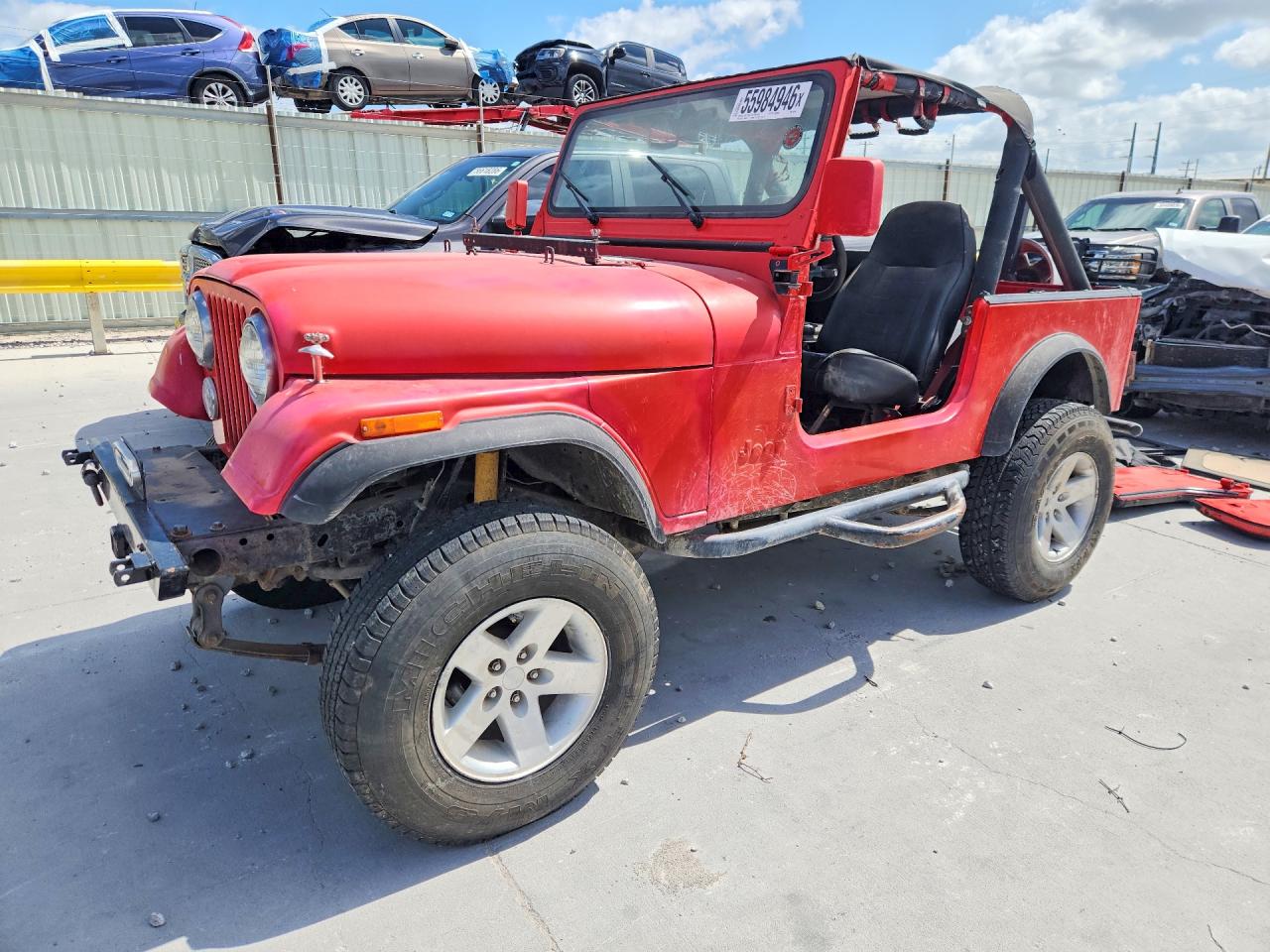 1987 Jeep Wrangler Red vin: 2BCCV8112HB542264