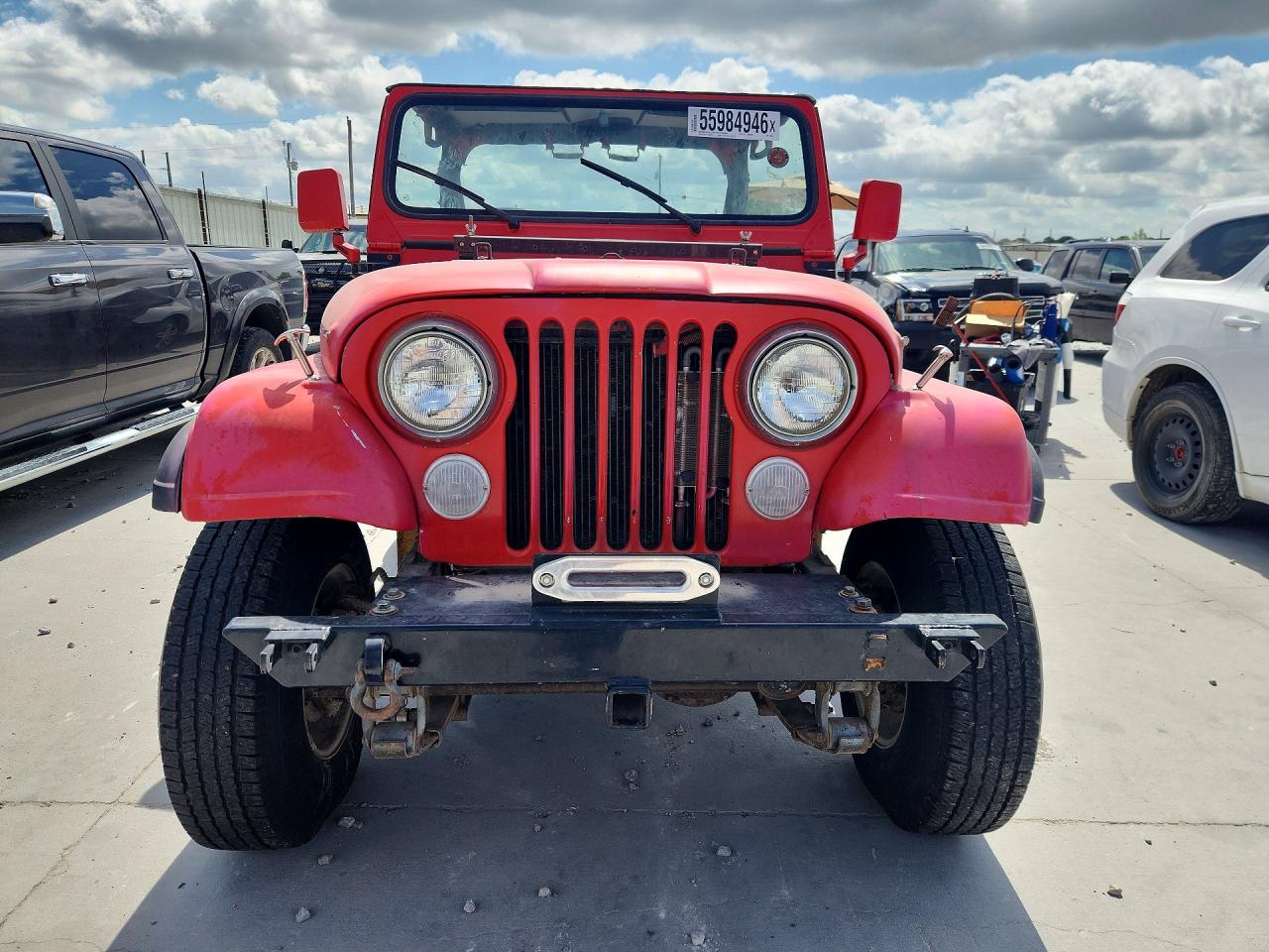 1987 Jeep Wrangler Red vin: 2BCCV8112HB542264