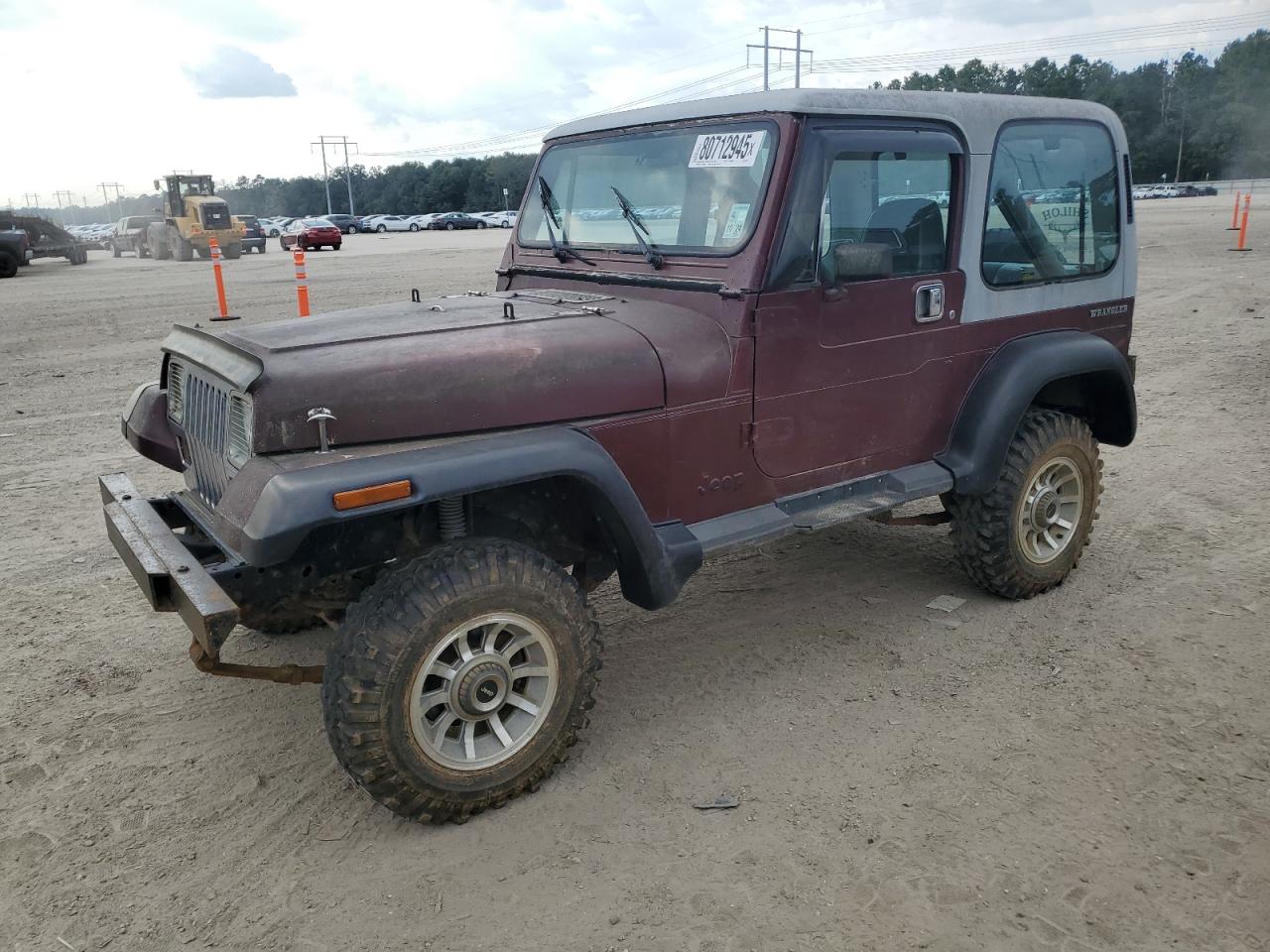 1988 Jeep Wrangler Burgundy vin: 2BCCV8116JB534271