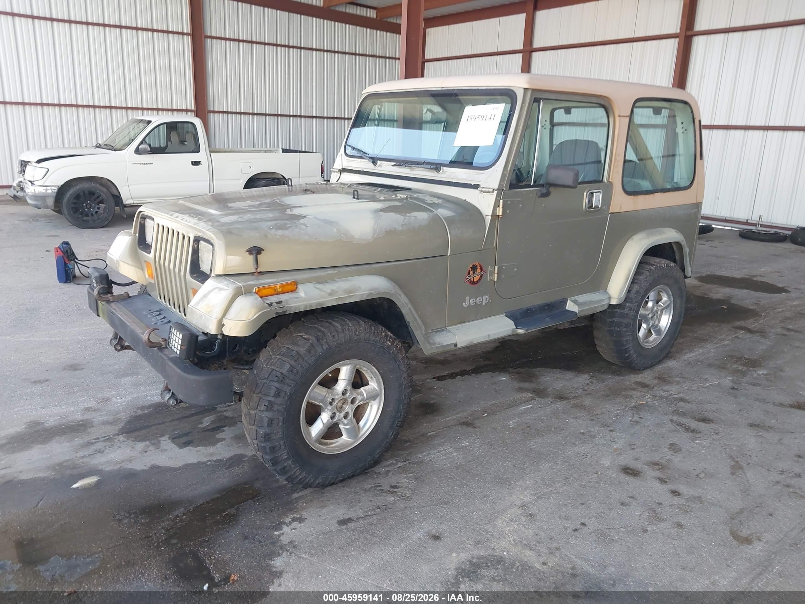 1988 Jeep Wrangler Sahara Green vin: 2BCCV8127JB537060