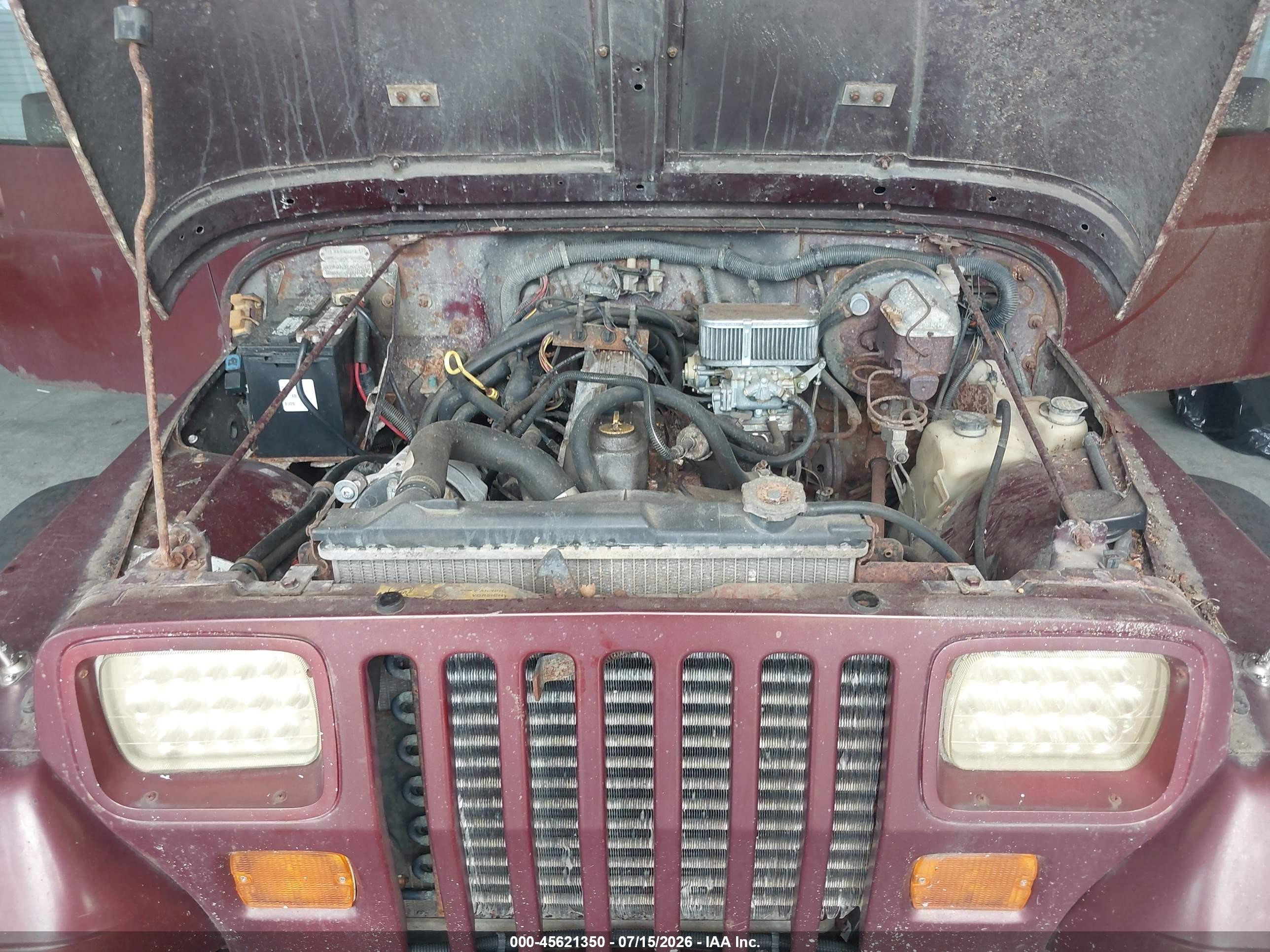 1988 Jeep Wrangler Sport Бордовый vin: 2BCCV8139JB529356