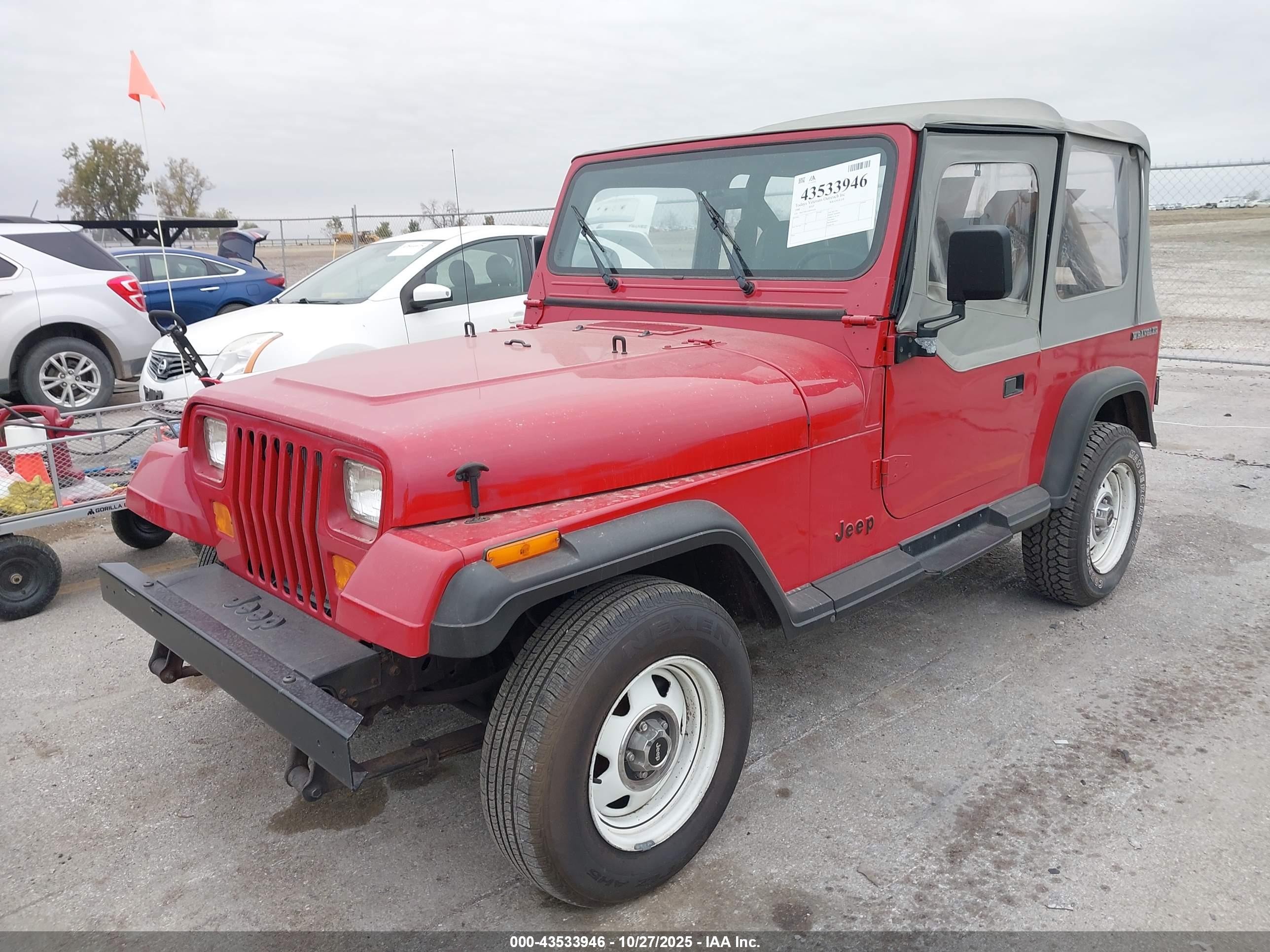 1988 Jeep Wrangler   Red vin: 2BCCV81J3JB543414