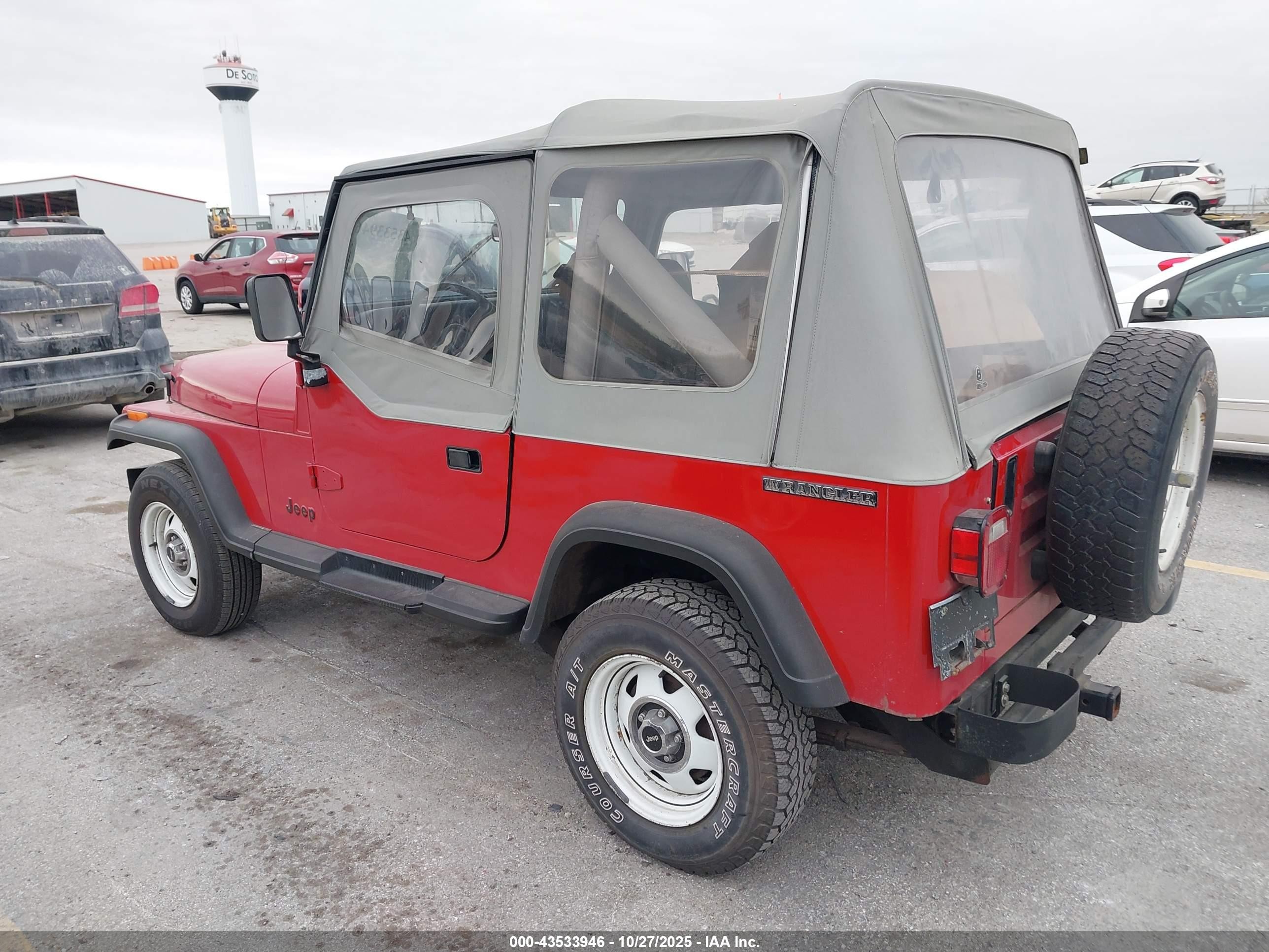 1988 Jeep Wrangler   Red vin: 2BCCV81J3JB543414
