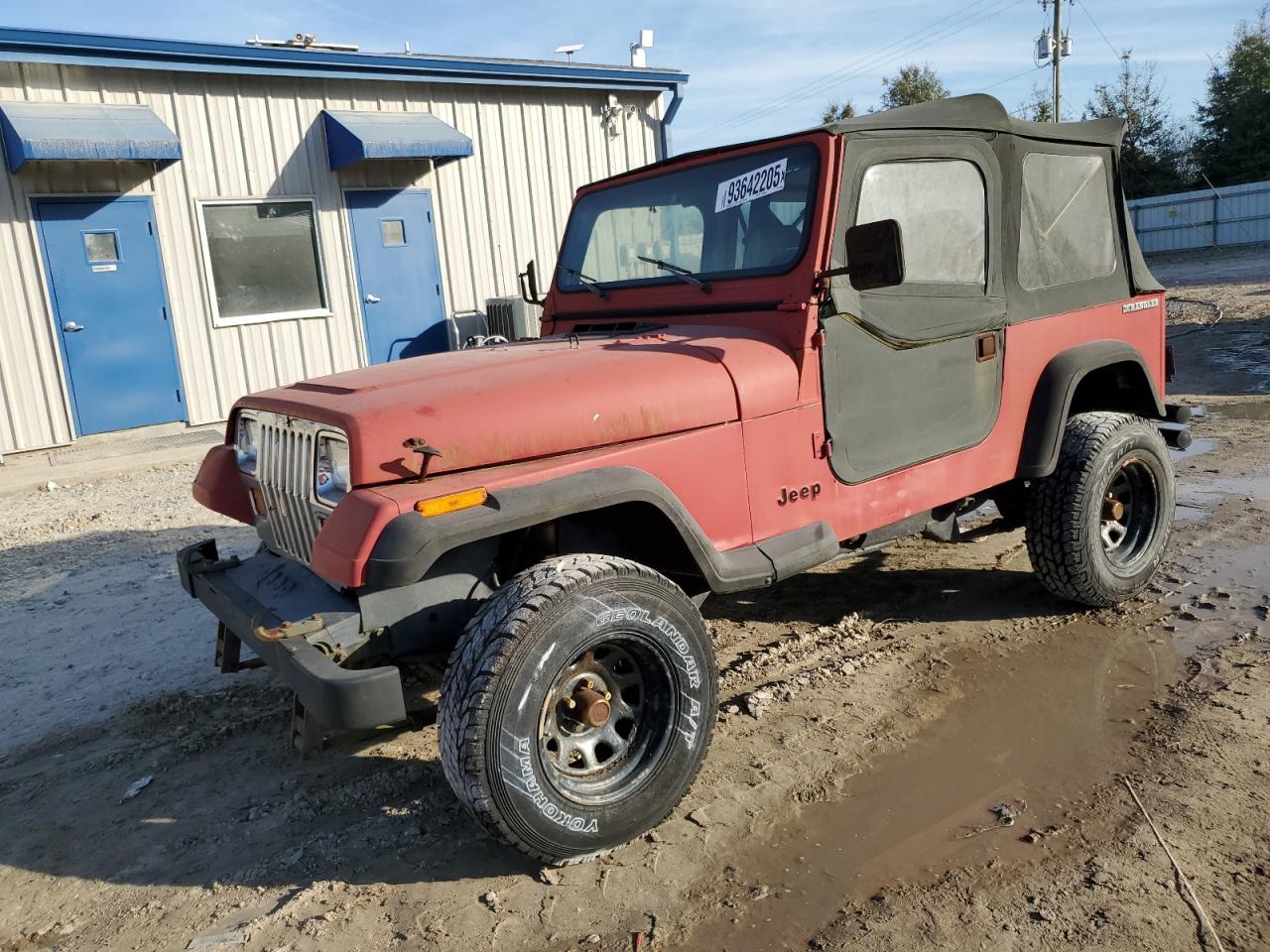 1988 Jeep Wrangler Red vin: 2BCCV81J4JB500085