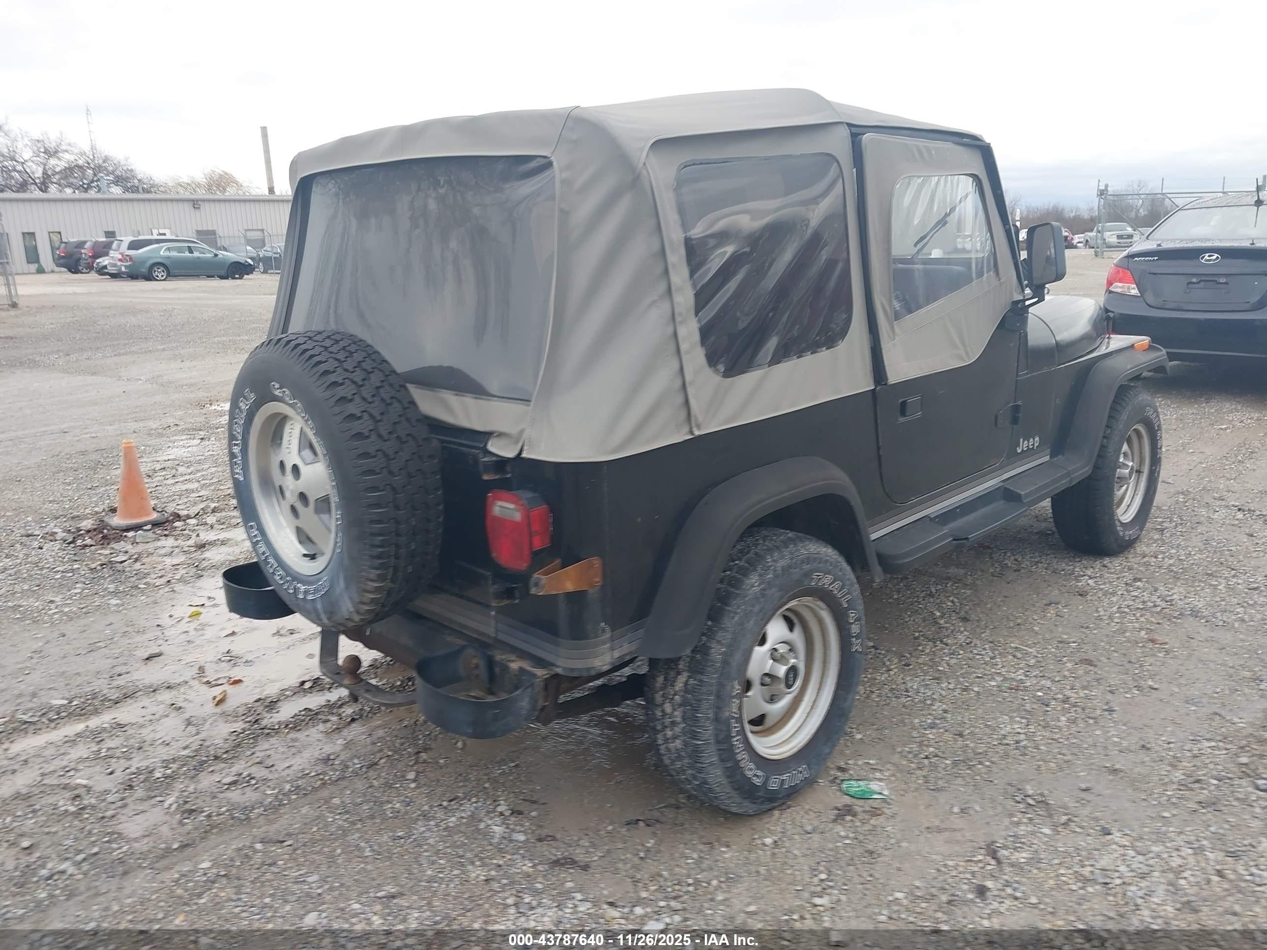 1988 Jeep Wrangler Sport Black vin: 2BCCV81K2JB521378