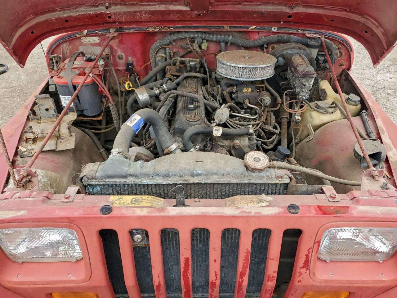 1988 Jeep Wrangler Sport Red vin: 2BCCV81K6JB525255