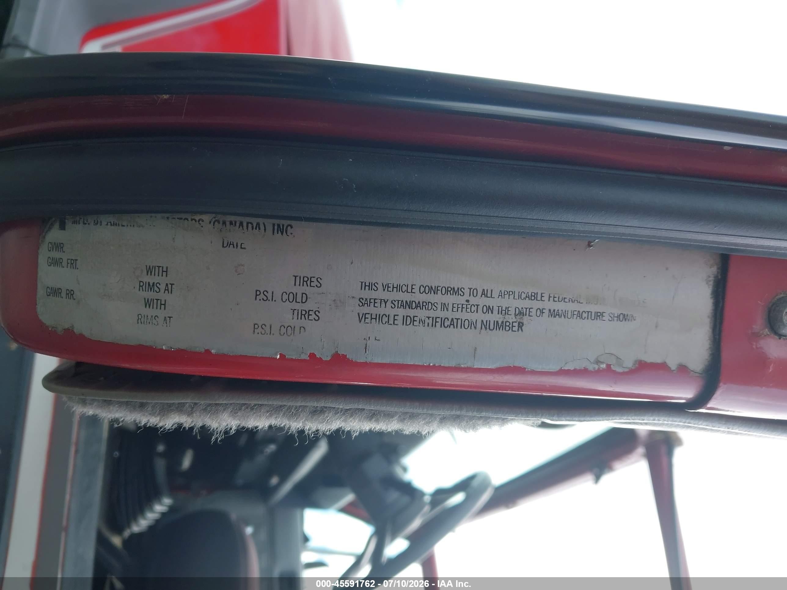 1988 Jeep Wrangler Laredo Red vin: 2BCCZ8144JB526622