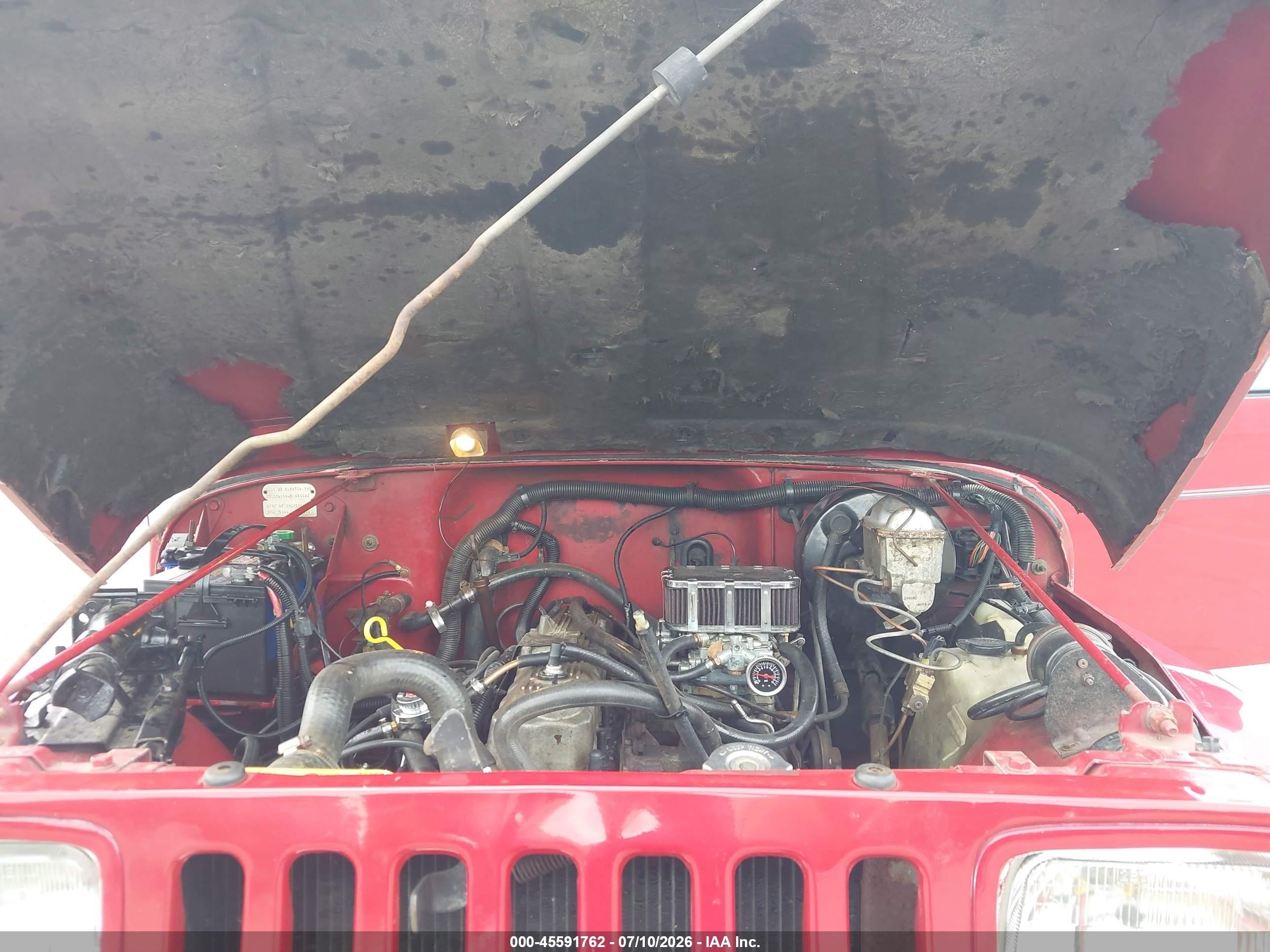 1988 Jeep Wrangler Laredo Red vin: 2BCCZ8144JB526622