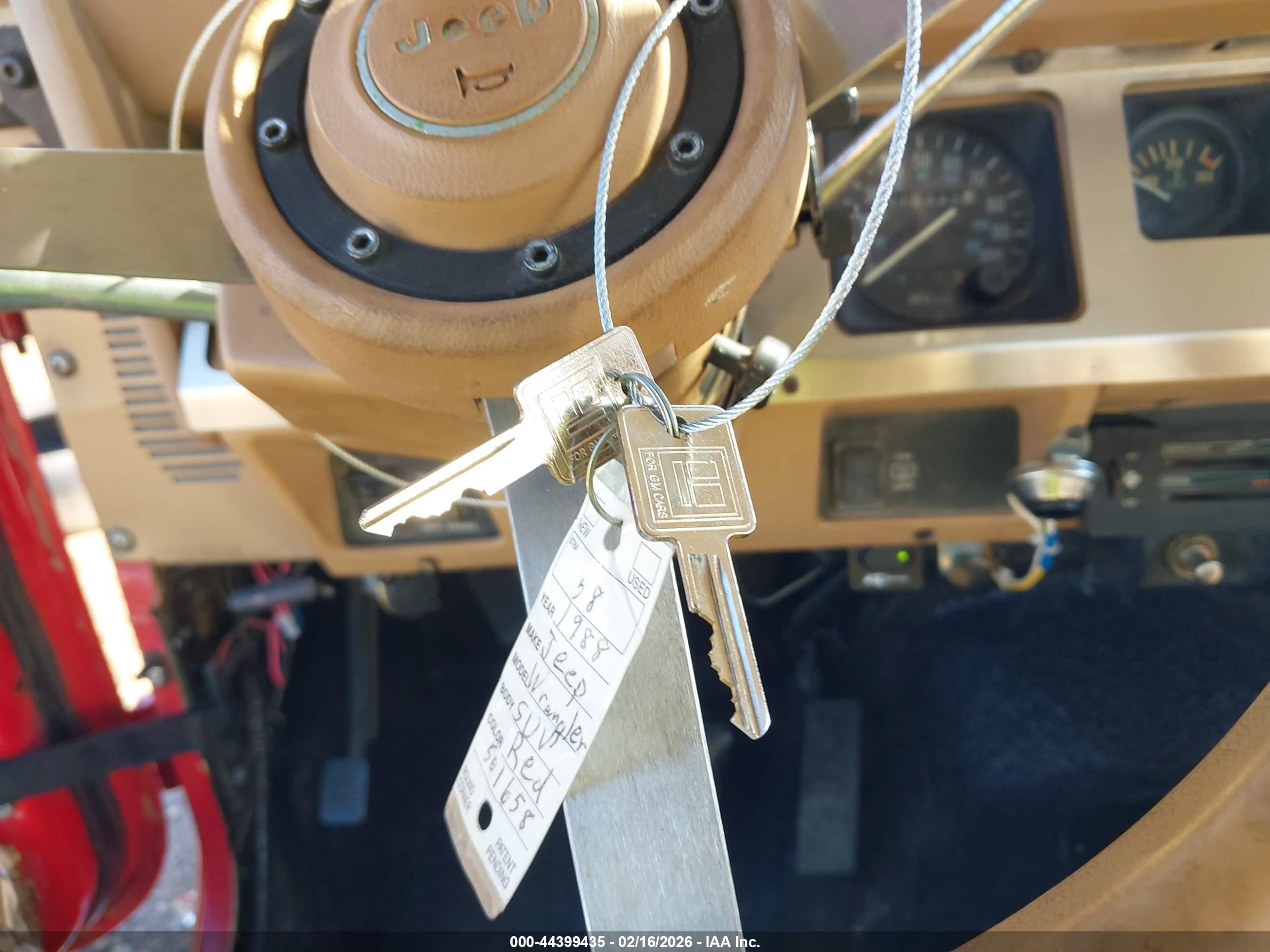 1988 Jeep Wrangler   Red vin: 2BCCZ81J2JB501658