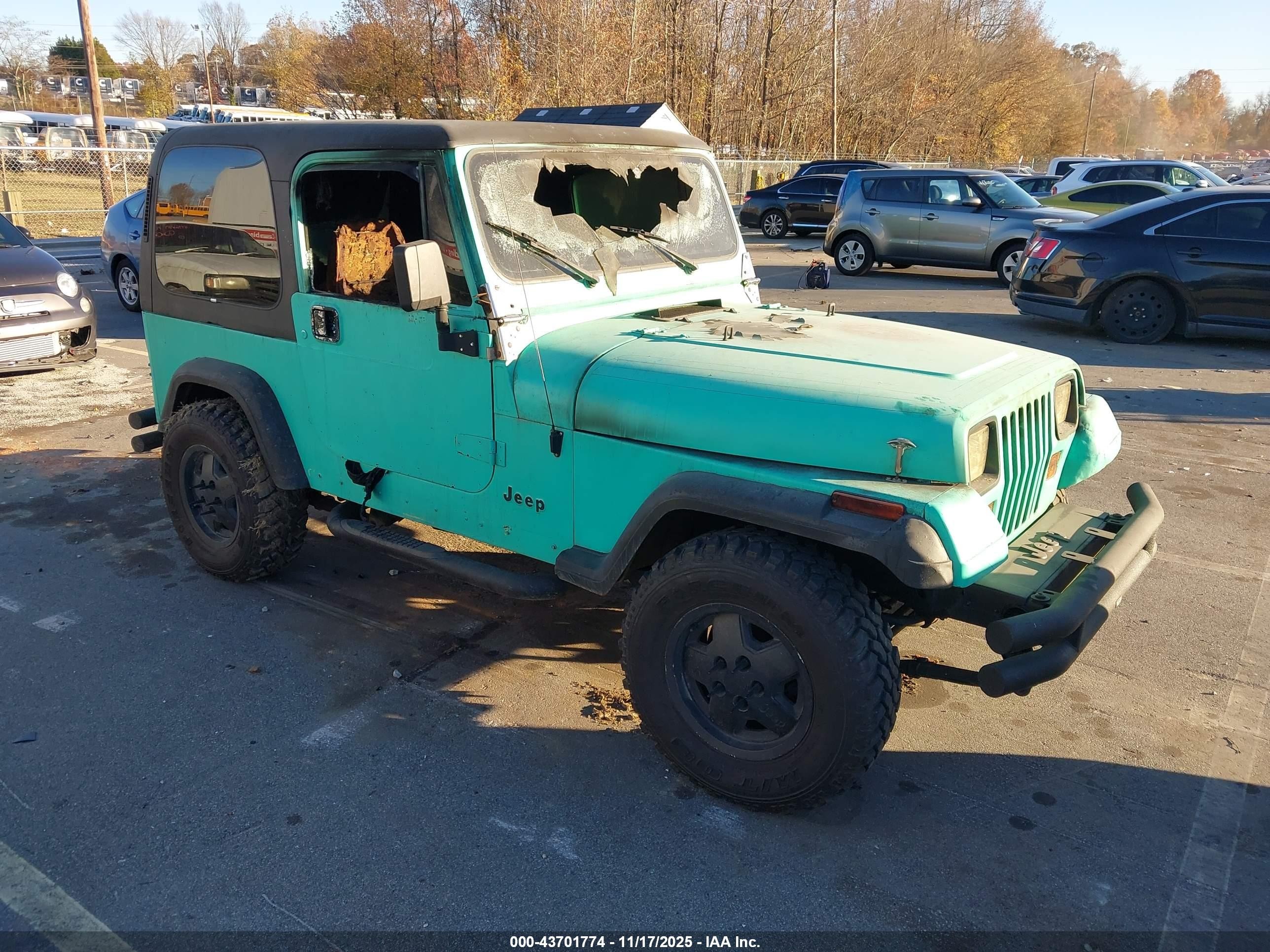 1988 Jeep Wrangler Sport Teal vin: 2BCCZ81K2JB526732