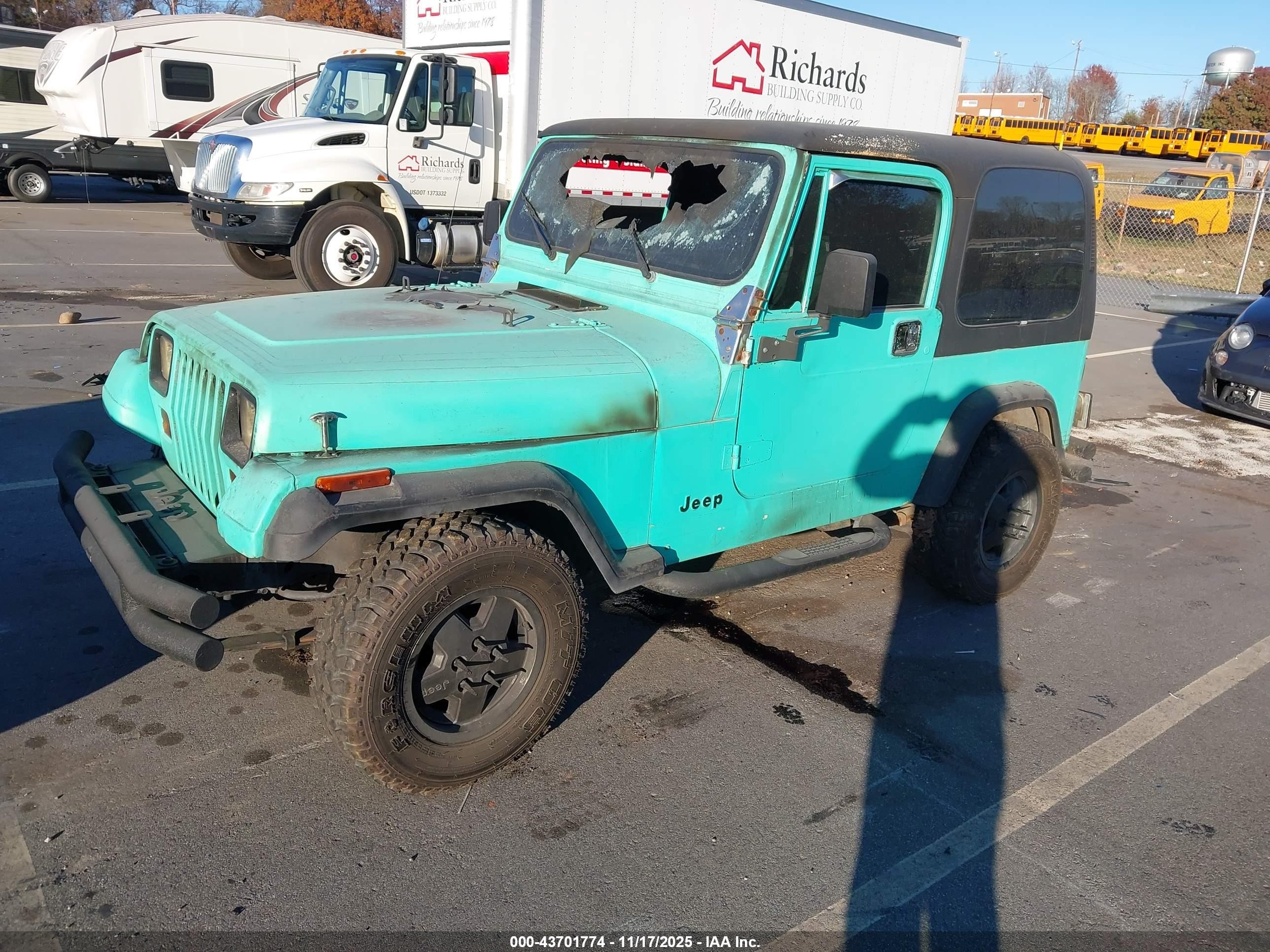 1988 Jeep Wrangler Sport Teal vin: 2BCCZ81K2JB526732