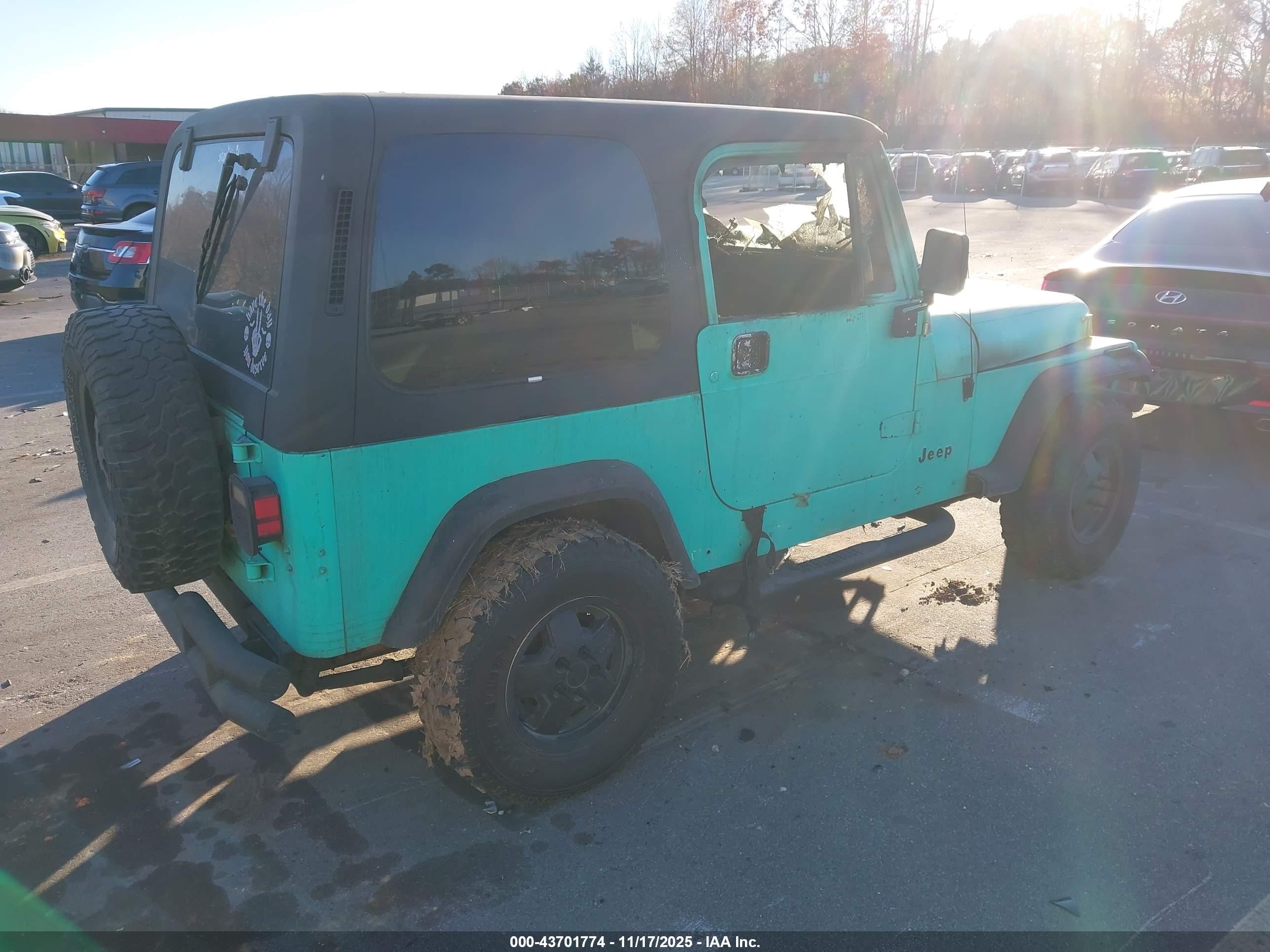1988 Jeep Wrangler Sport Teal vin: 2BCCZ81K2JB526732
