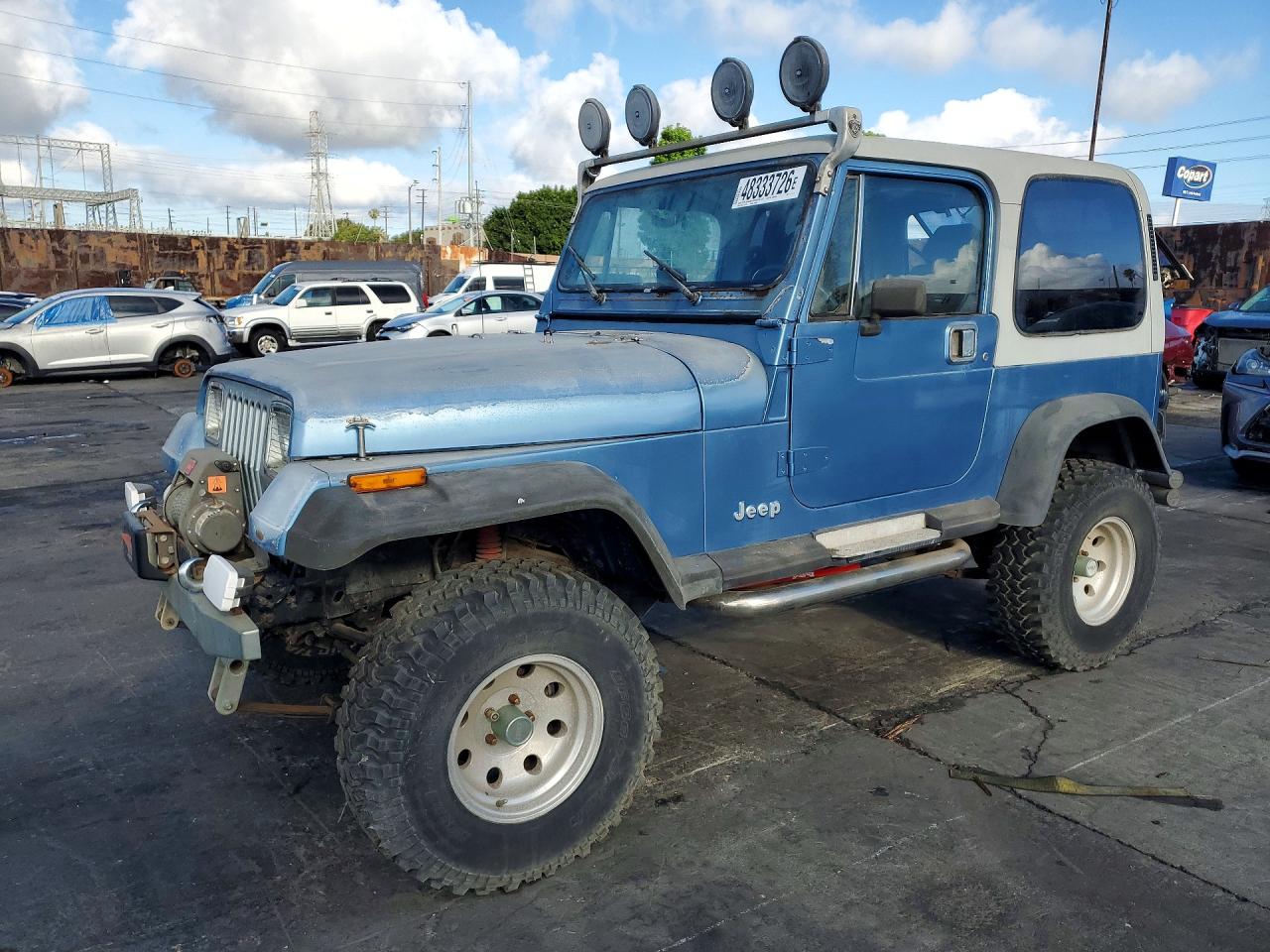1988 Jeep Wrangler Laredo Blue vin: 2BCCZ81L6JB503740