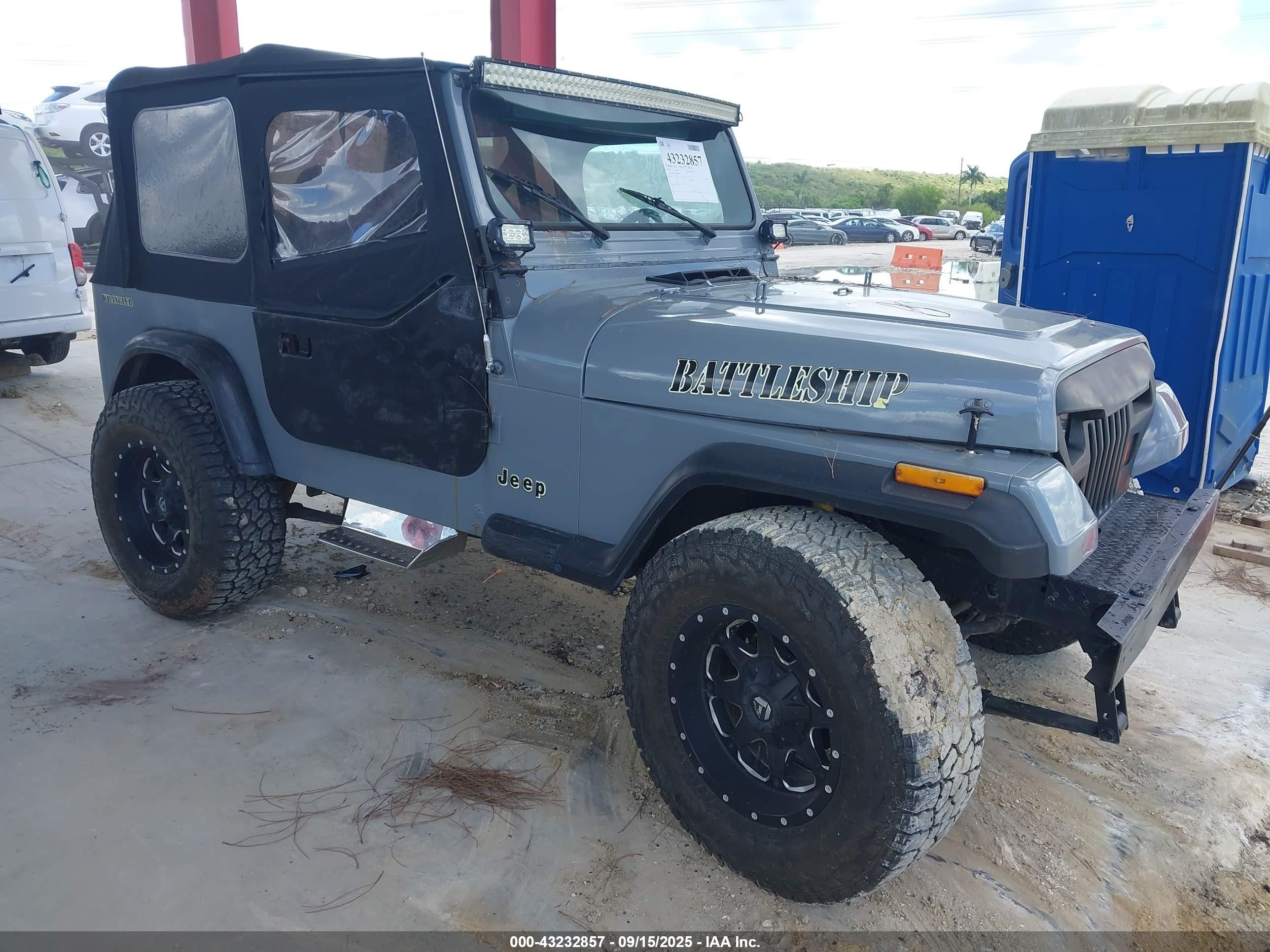 1988 Jeep Wrangler   Gray vin: 2BCHV81J6JB509019