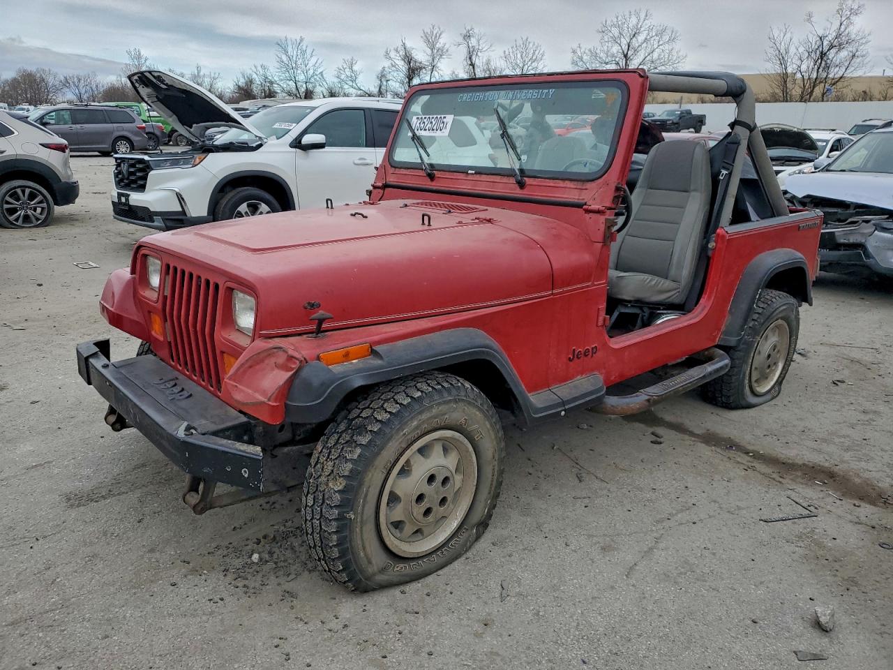 1988 Jeep Wrangler S Red vin: 2BCHV81S8JB542872