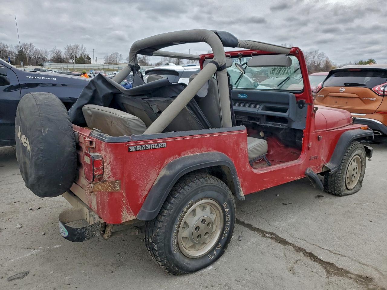 1988 Jeep Wrangler S Red vin: 2BCHV81S8JB542872