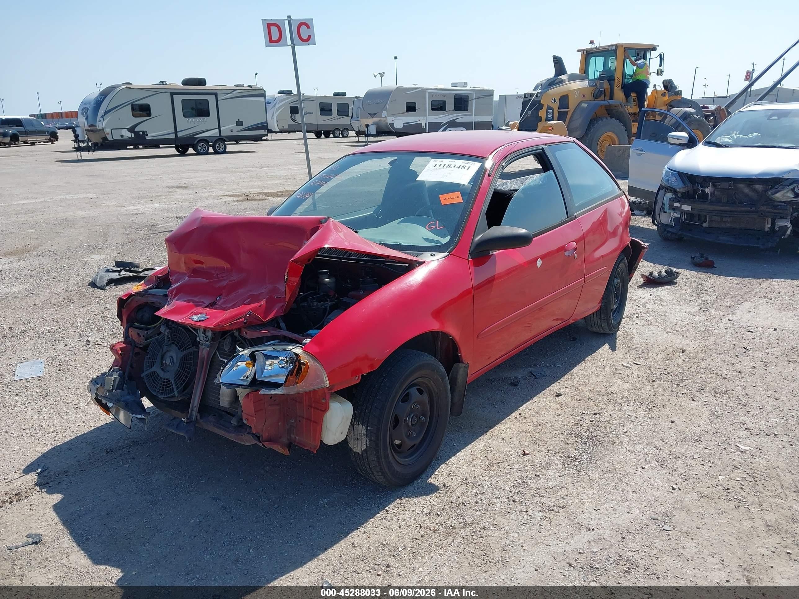 1998 Chevrolet Metro   Red vin: 2C1MR2265W6703174