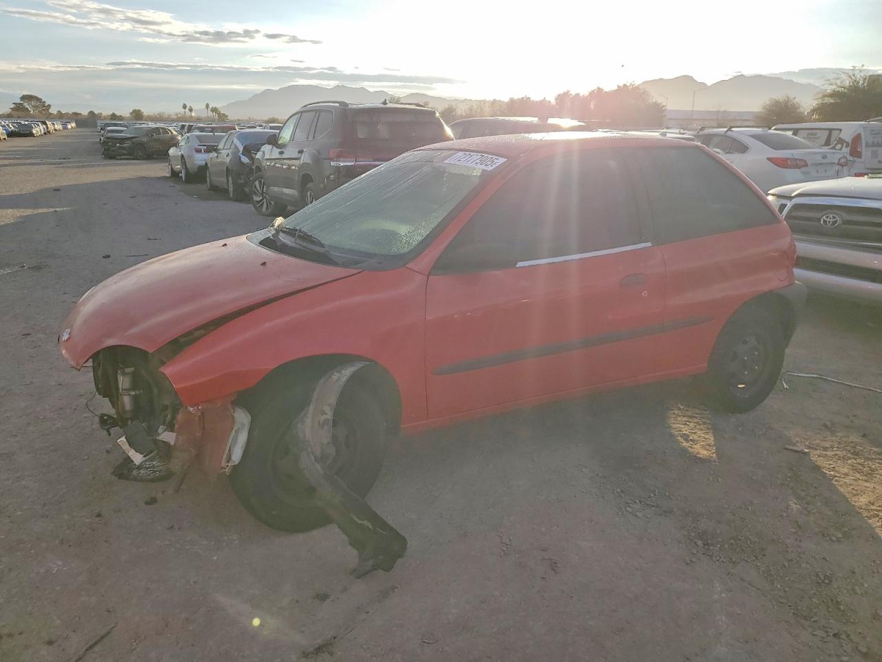 2000 Chevrolet Metro Red vin: 2C1MR2268Y6705892