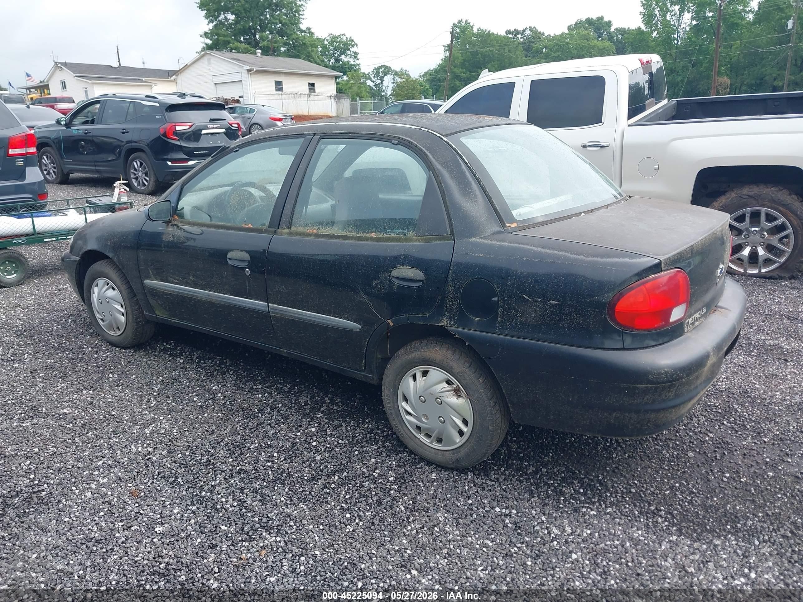 1998 Chevrolet Metro Lsi Black vin: 2C1MR5222W6706449