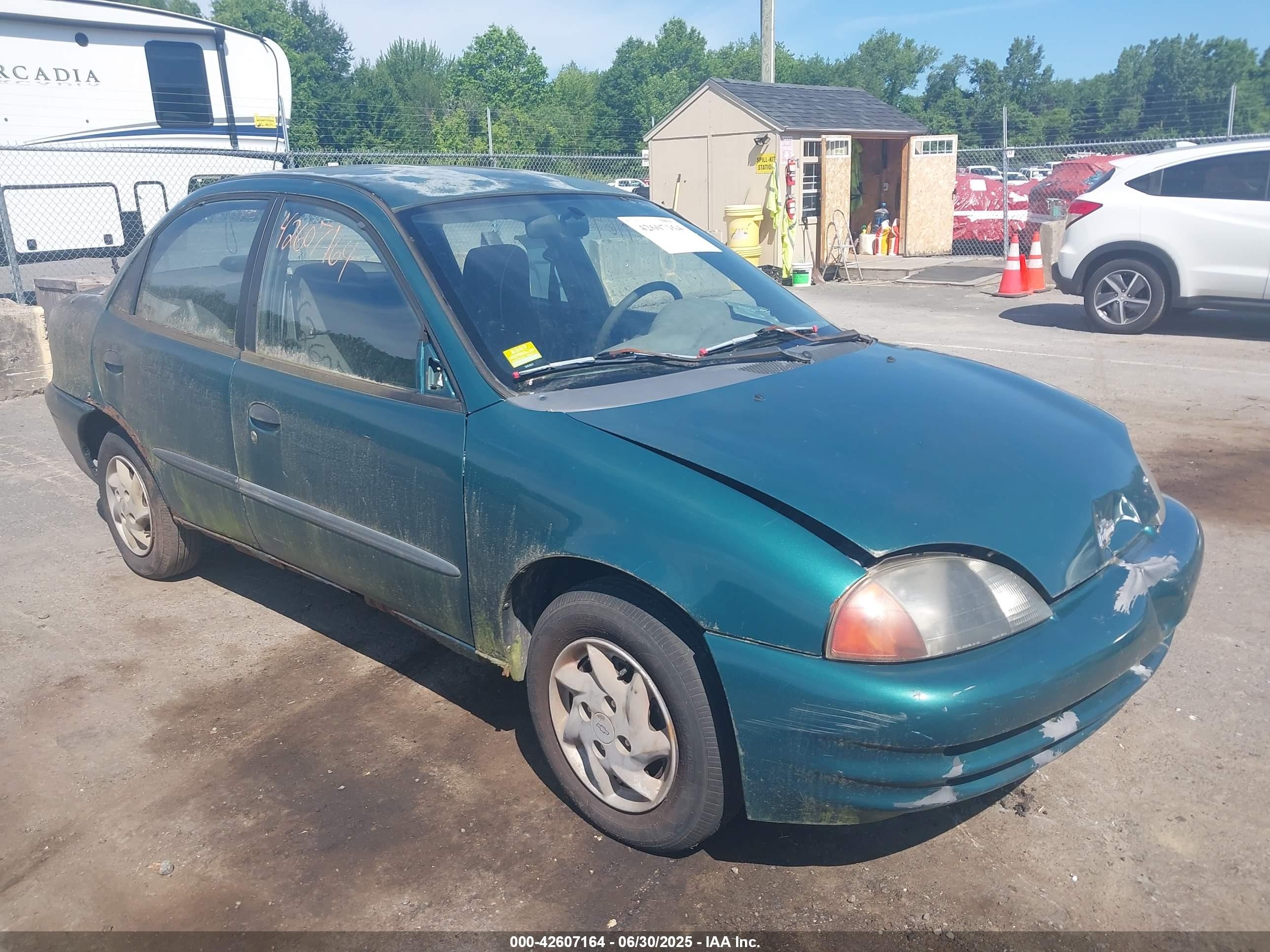 1998 Chevrolet Metro Lsi Green vin: 2C1MR522XW6702763