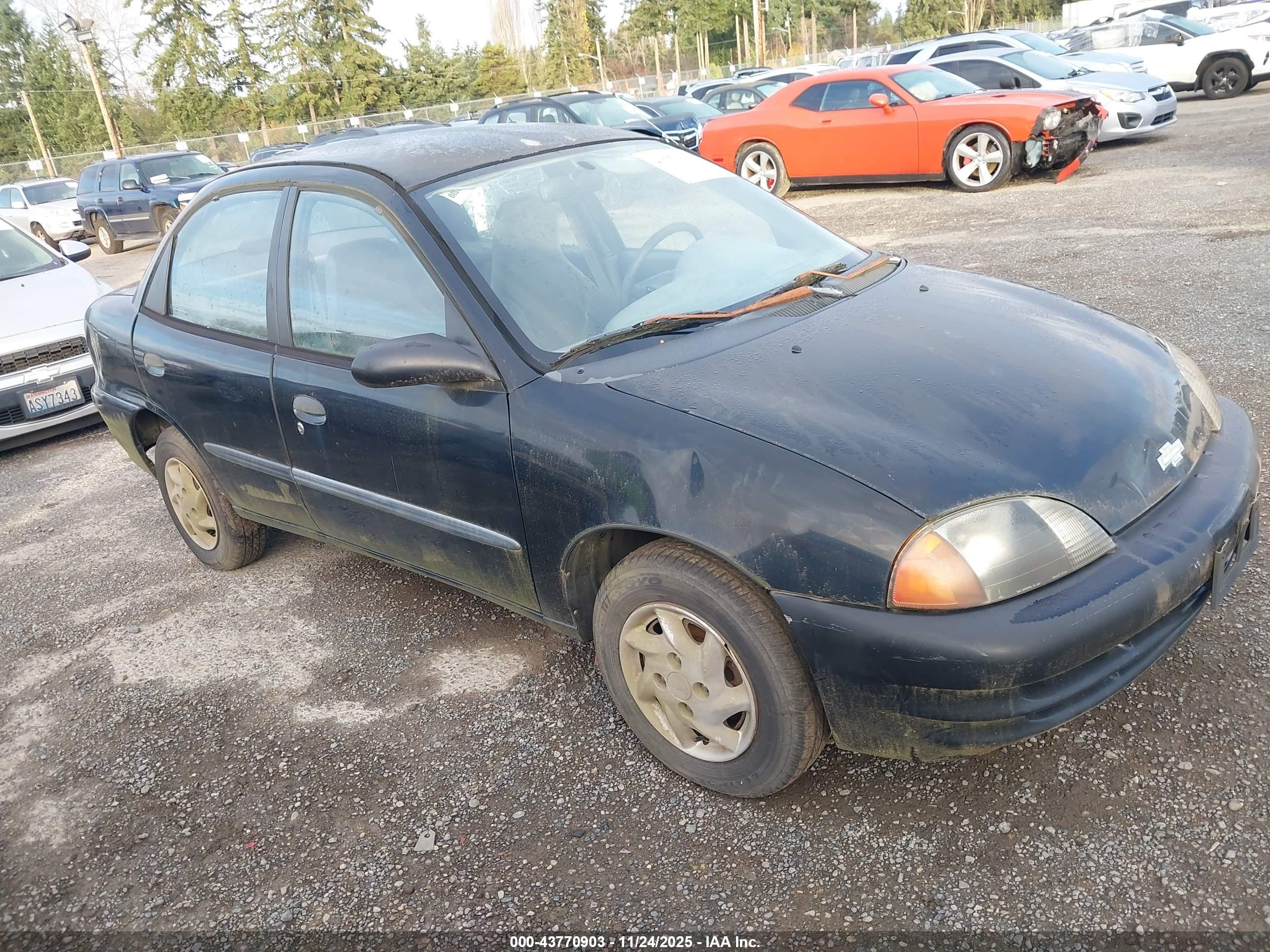 1998 Chevrolet Metro Lsi Black vin: 2C1MR522XW6712127
