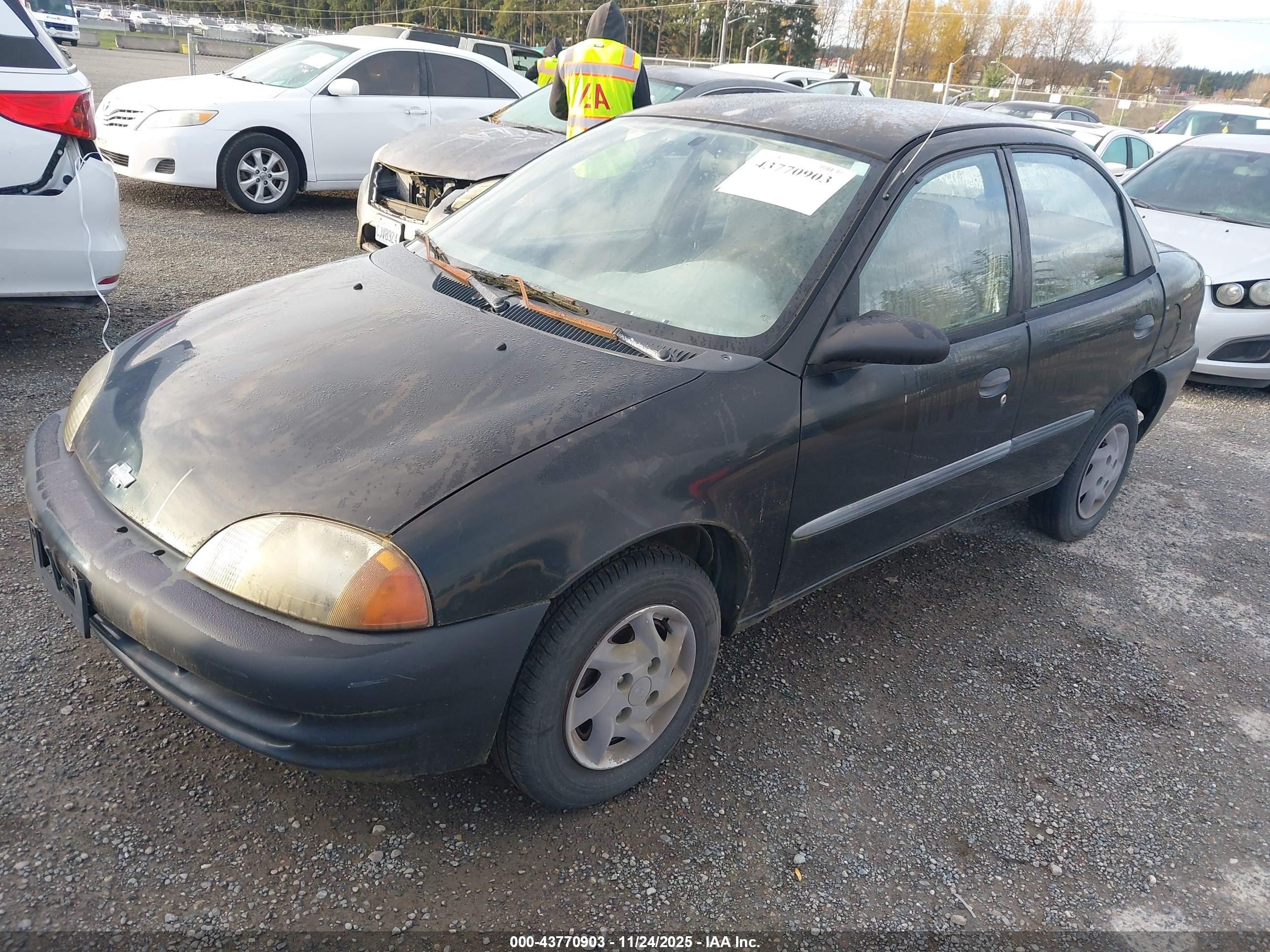 1998 Chevrolet Metro Lsi Black vin: 2C1MR522XW6712127