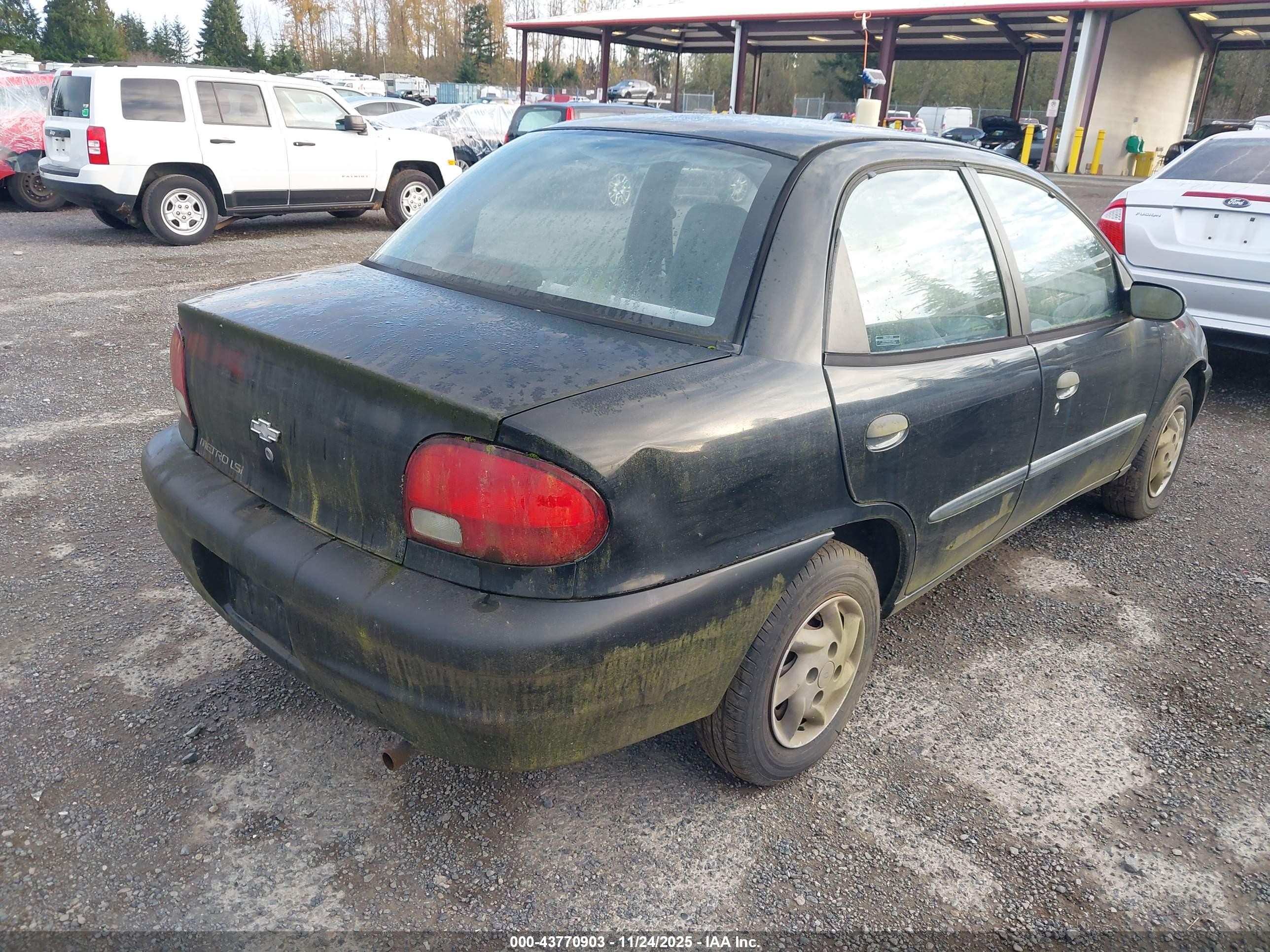 1998 Chevrolet Metro Lsi Black vin: 2C1MR522XW6712127
