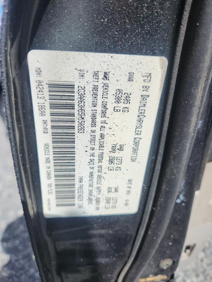 2005 Chrysler 300c Угольный vin: 2C3AA63H55H150263