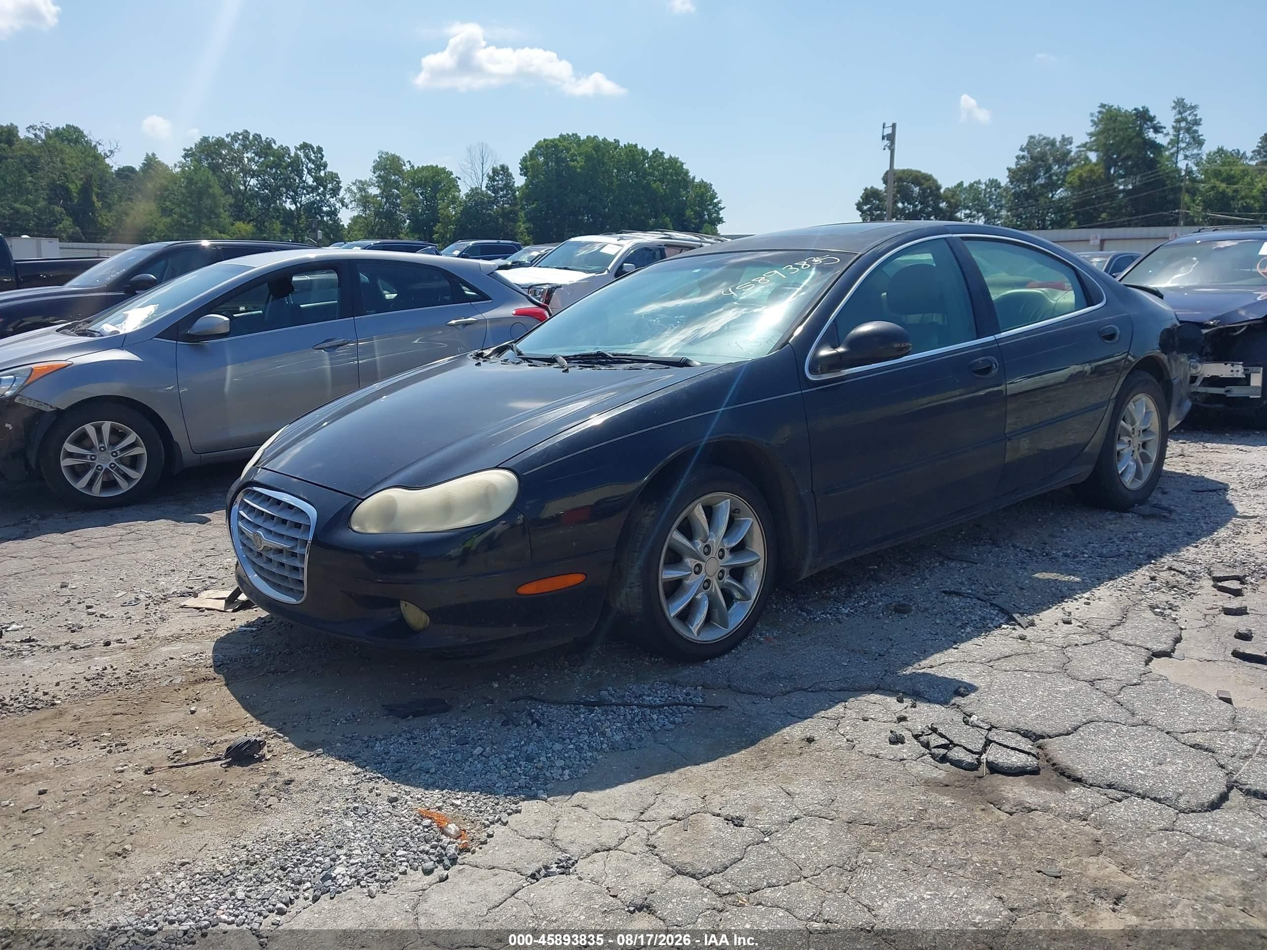 2002 Chrysler Concorde Limited Black vin: 2C3AD56G02H102203