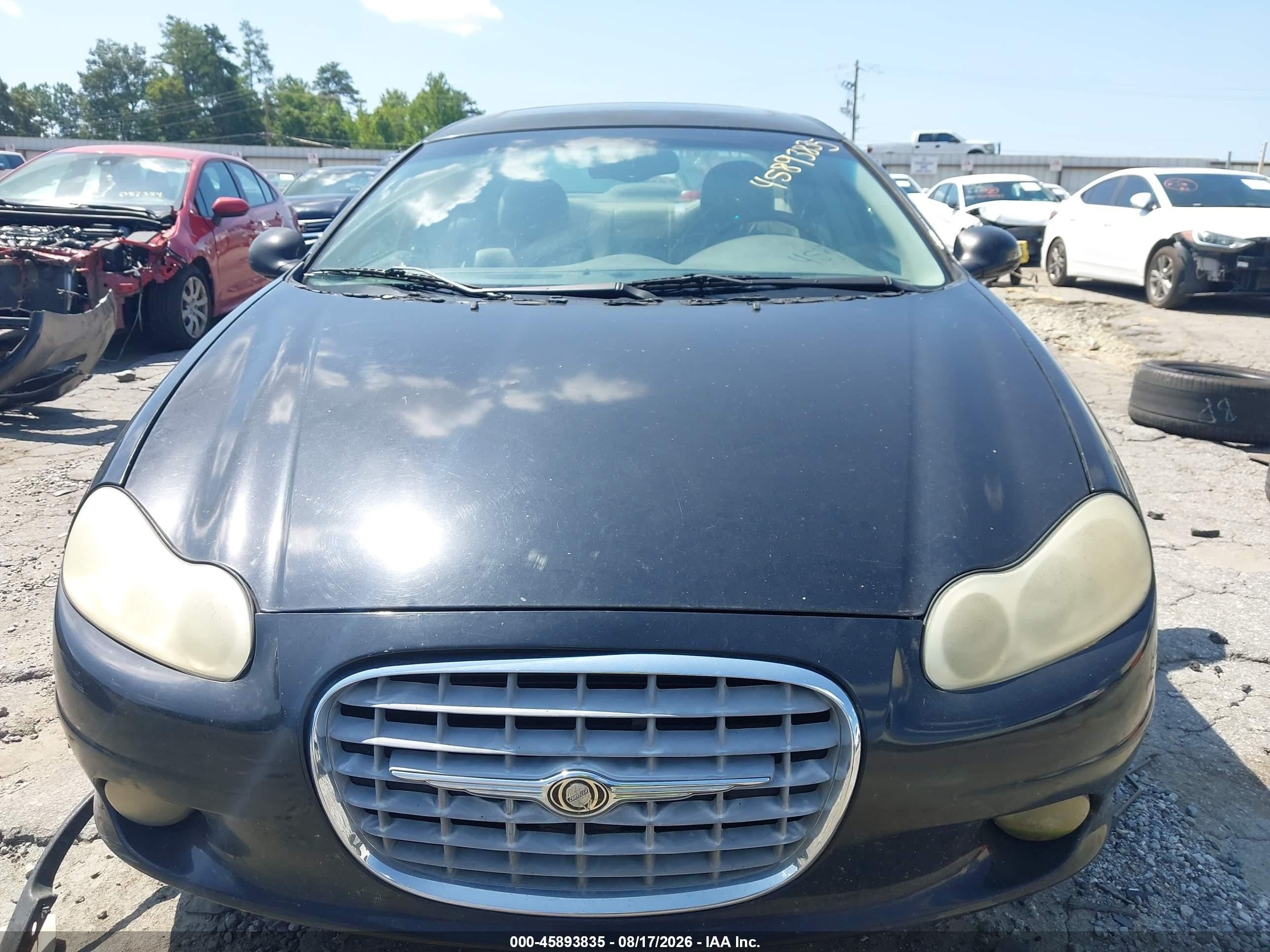 2002 Chrysler Concorde Limited Black vin: 2C3AD56G02H102203