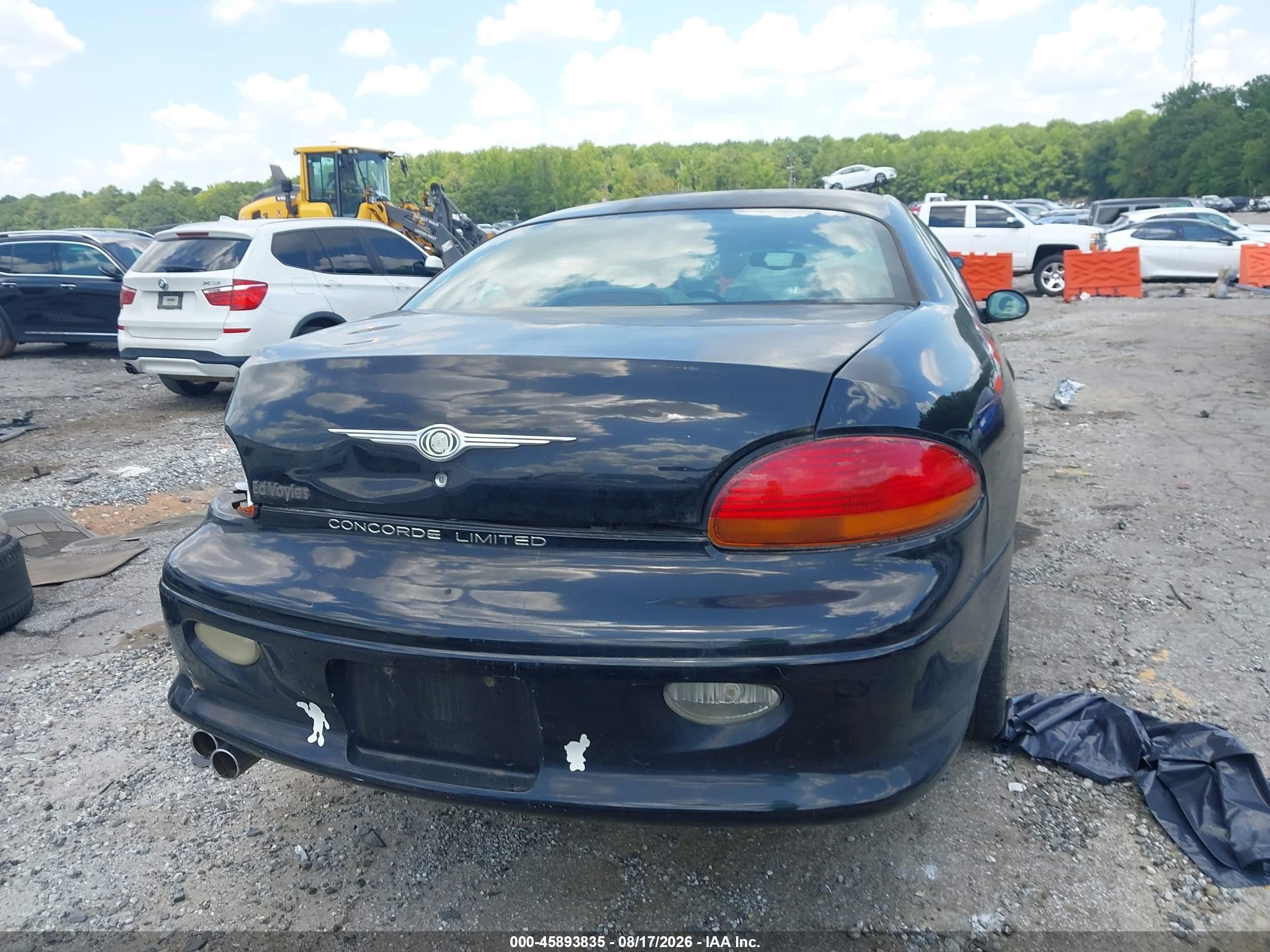 2002 Chrysler Concorde Limited Black vin: 2C3AD56G02H102203