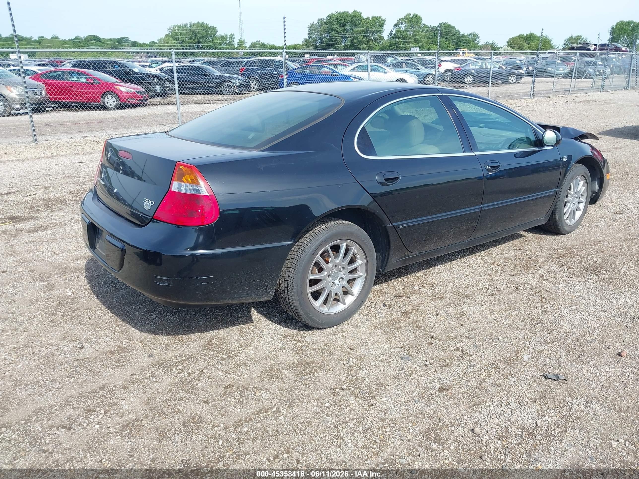 2002 Chrysler 300m   Black vin: 2C3AE66G72H166936