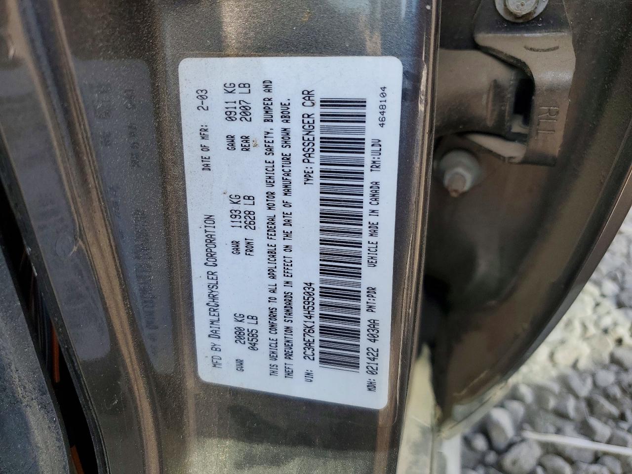 2004 Chrysler 300m Special Серый vin: 2C3AE76K14H595034