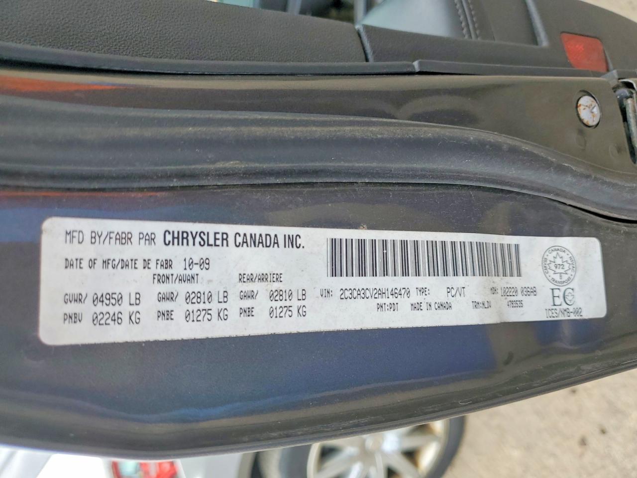 2010 Chrysler 300 Limited Gray vin: 2C3CA3CV2AH146470
