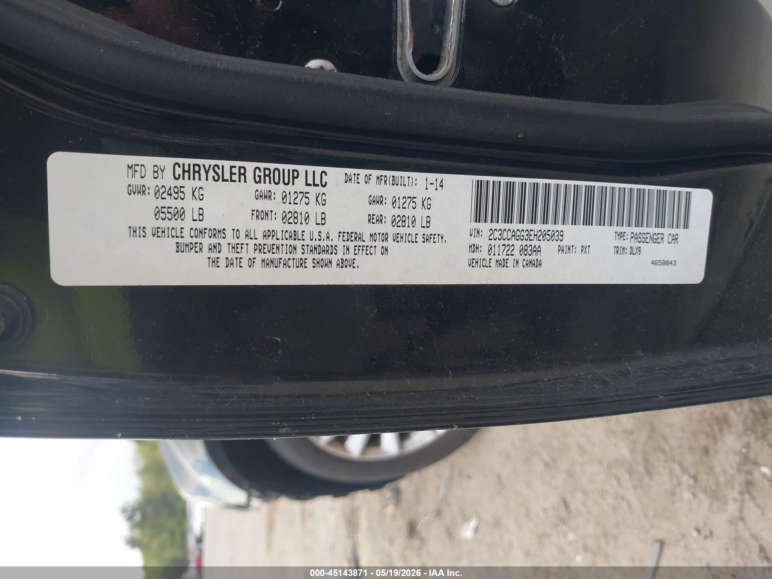 2011 Chrysler 300   Black vin: 2C3CA4CG8BH531850