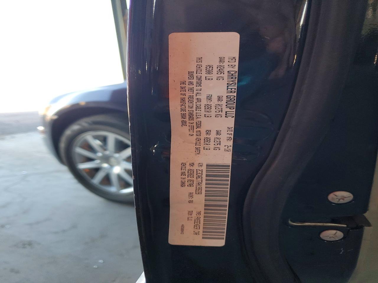 2010 Chrysler 300c Black vin: 2C3CA6CT7AH199228