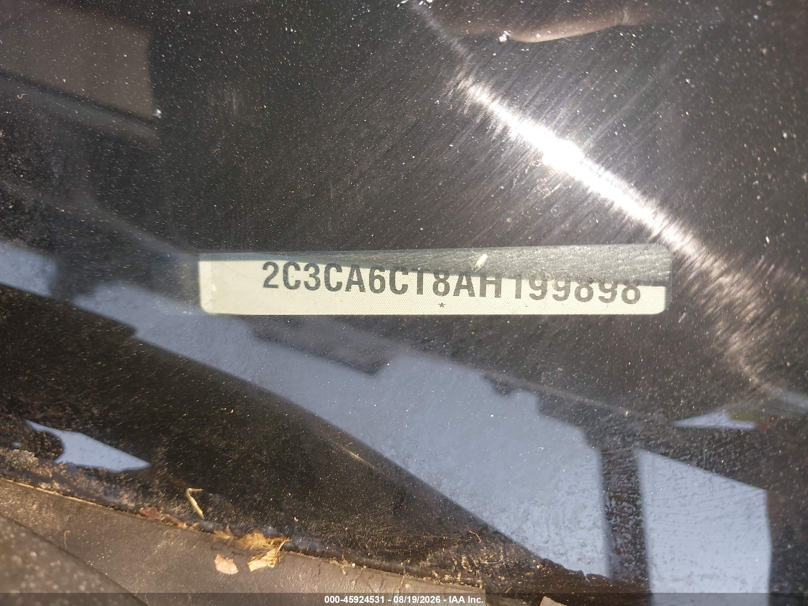 2010 Chrysler 300c Hemi Black vin: 2C3CA6CT8AH199898
