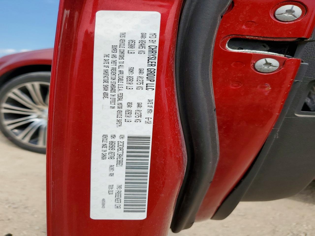 2010 Chrysler 300 S Красный vin: 2C3CA9CT3AH238821