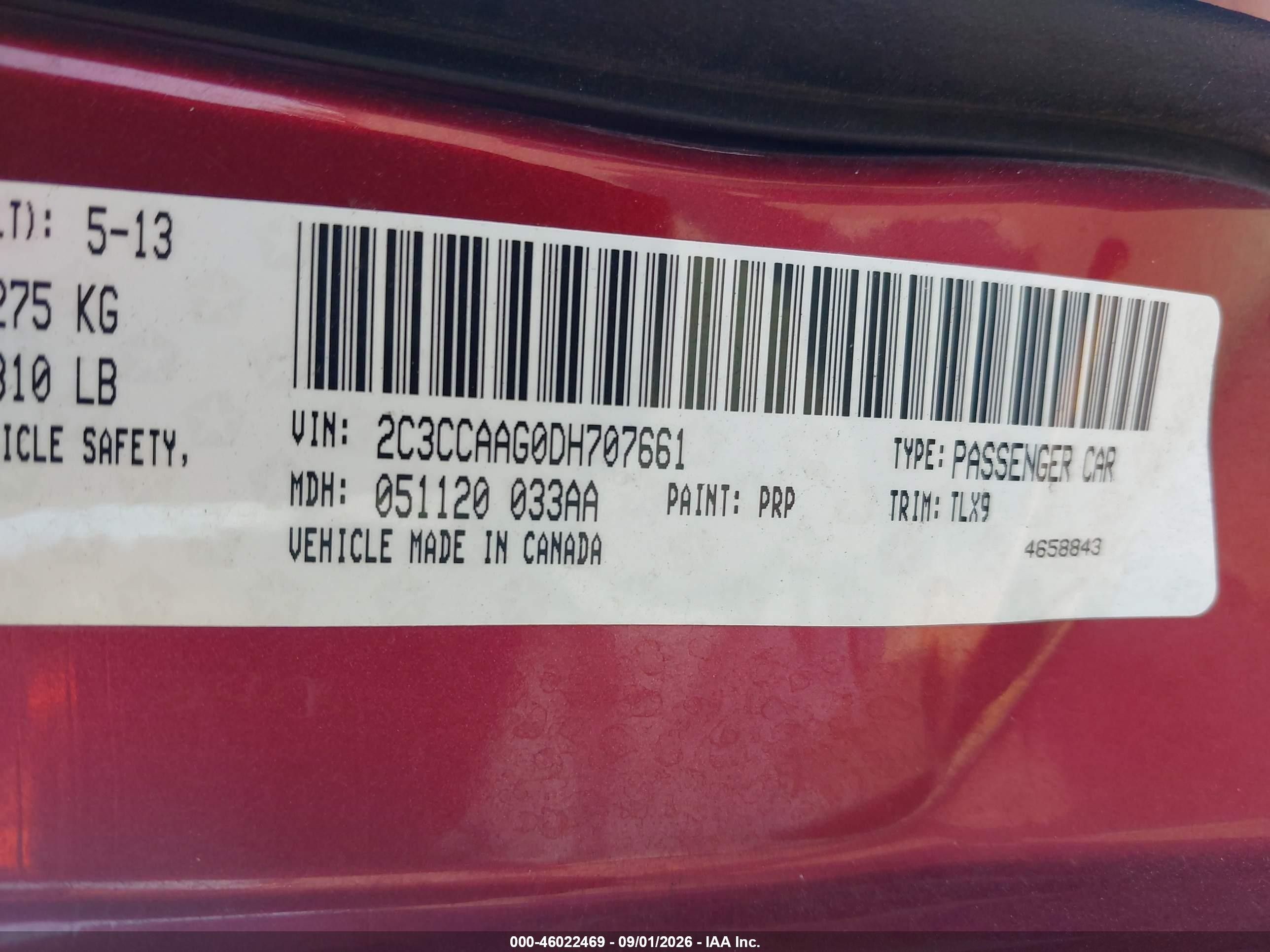 2013 Chrysler 300 Motown Red vin: 2C3CCAAG0DH707661