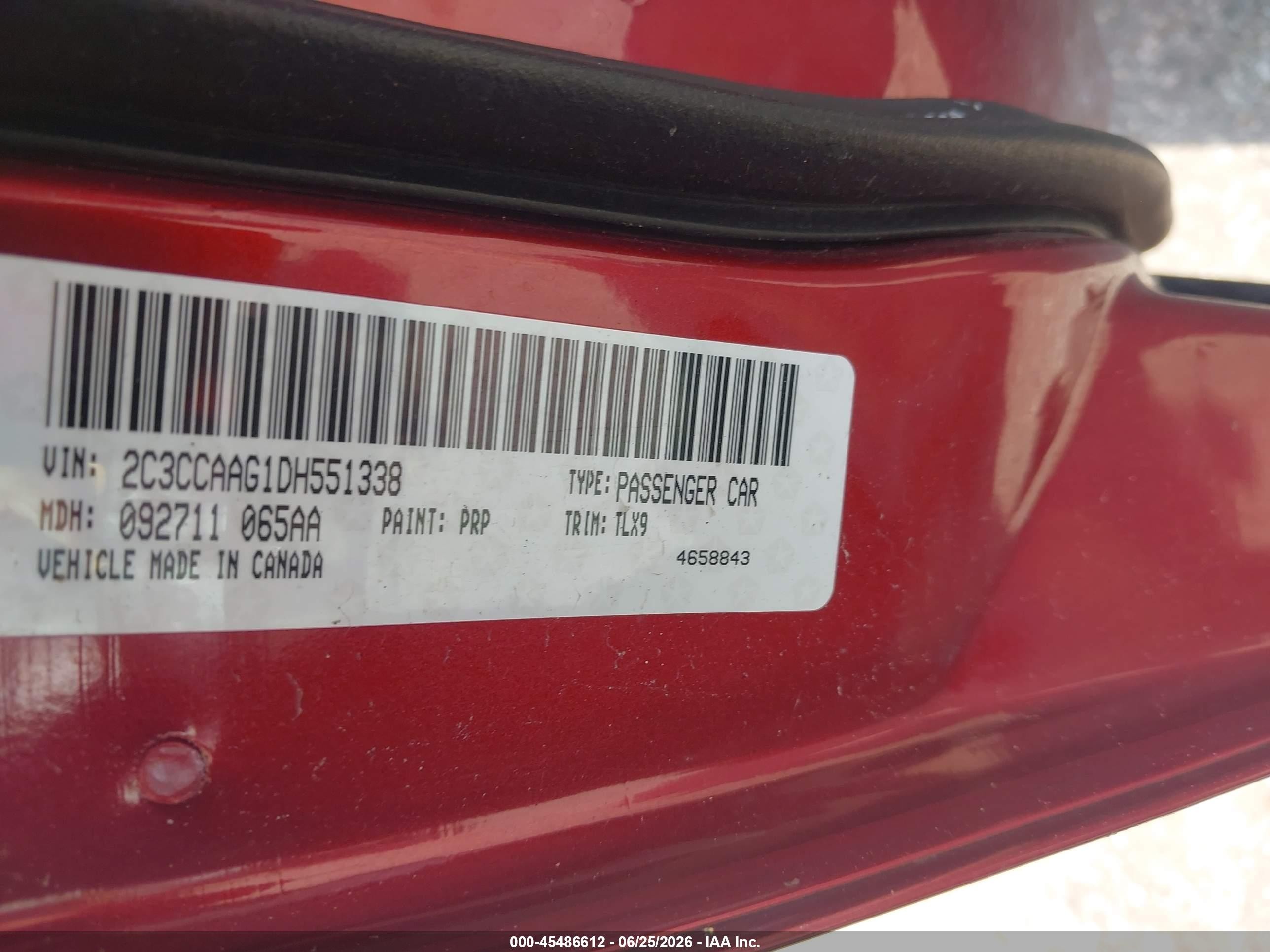 2013 Chrysler 300 Motown Red vin: 2C3CCAAG1DH551338